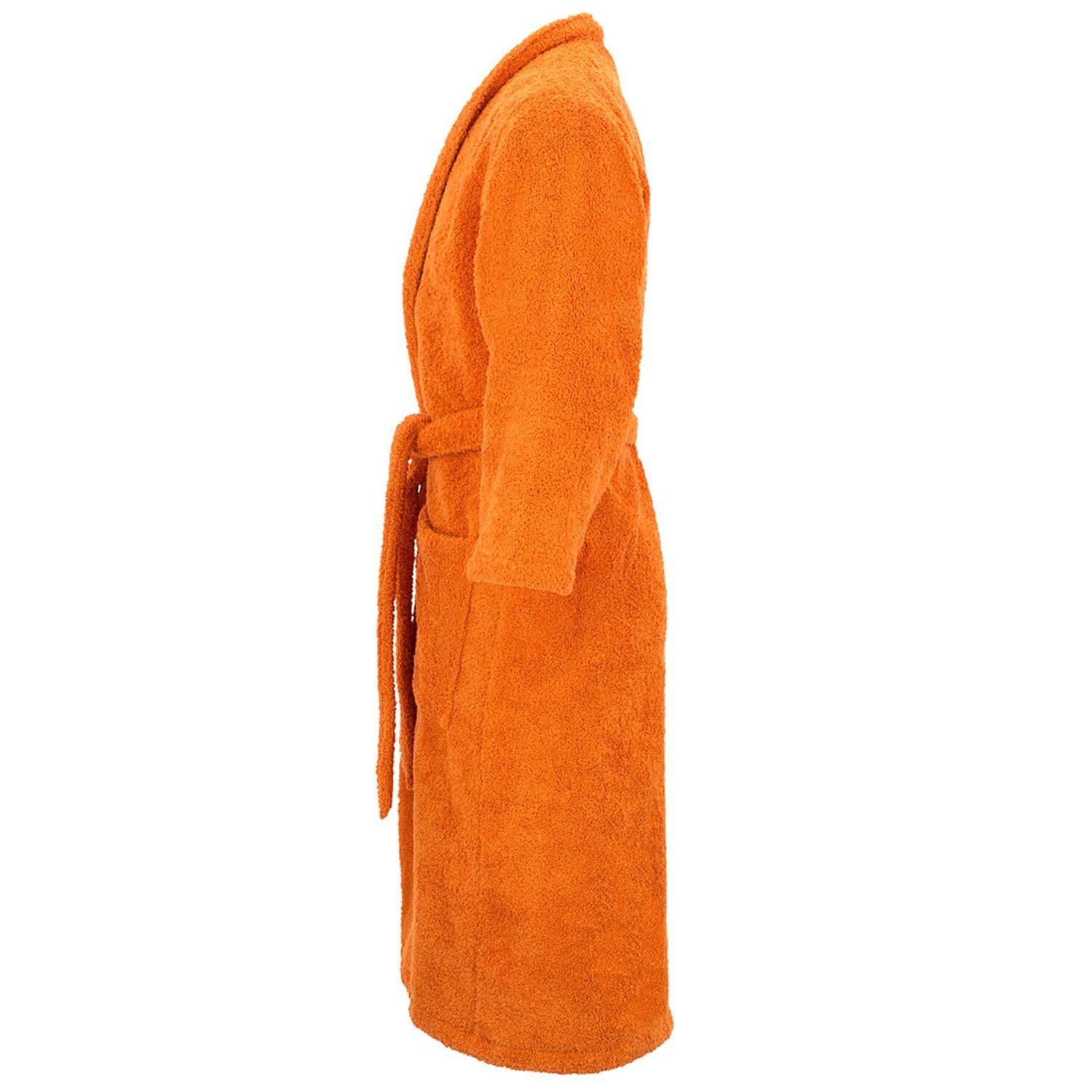 burrito-blanco-albornoz-liso-naranja-50-talla-m-ba-o-de-rizo-100-algod-n-450-gr- image 2