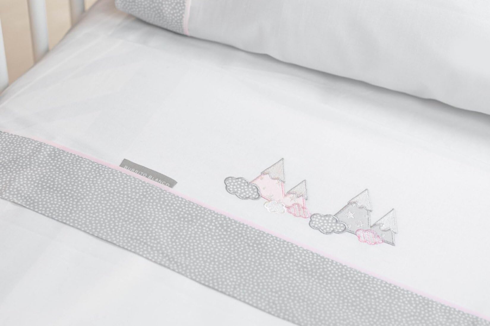 burrito-blanco-dise-o-520-rosa-juego-de-s-banas-de-franela-bordadas-para-cuna-de image 1