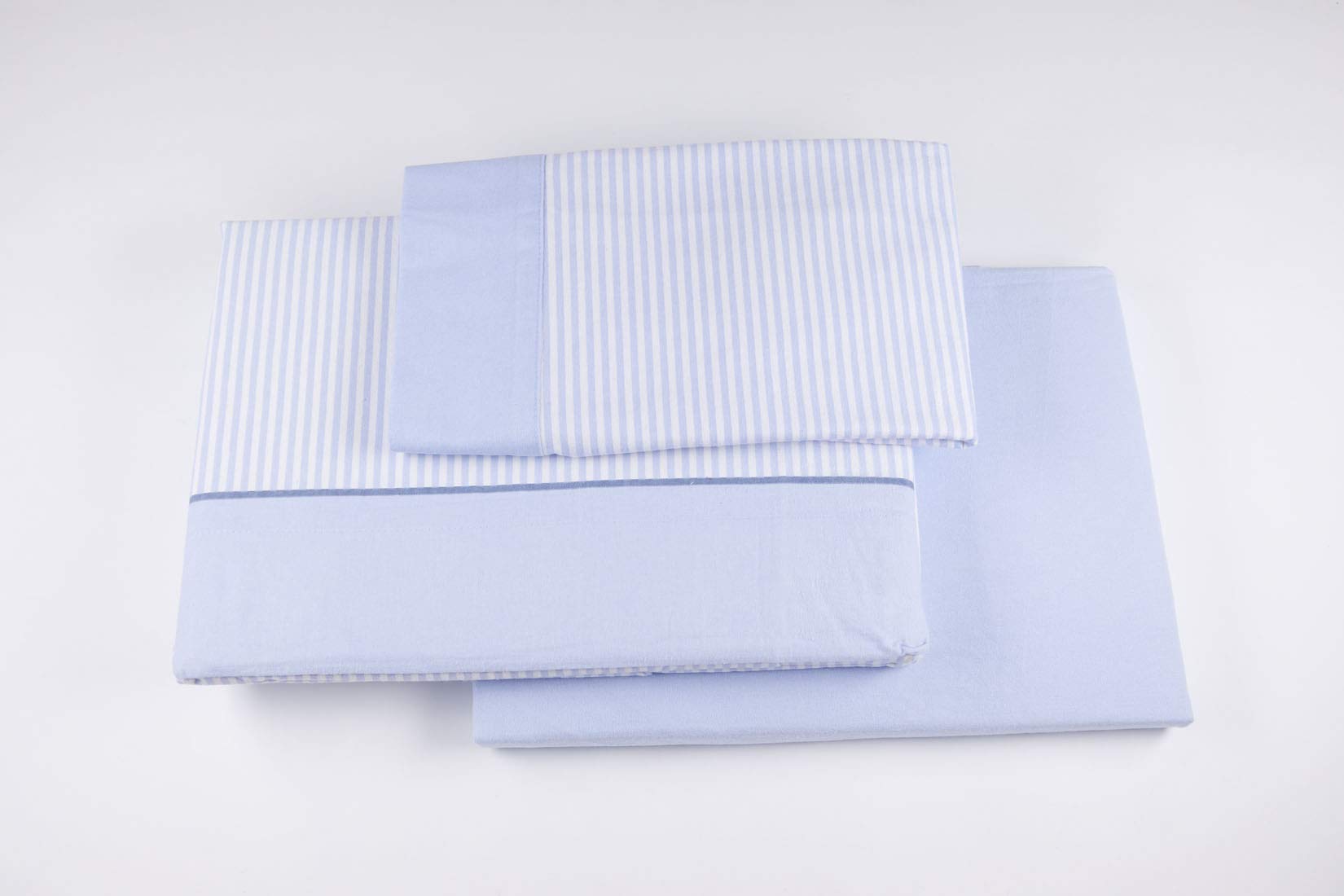 burrito-blanco-546-s-banas-de-franela-premium-100-algod-n-rayas-azules-para-cama image 1