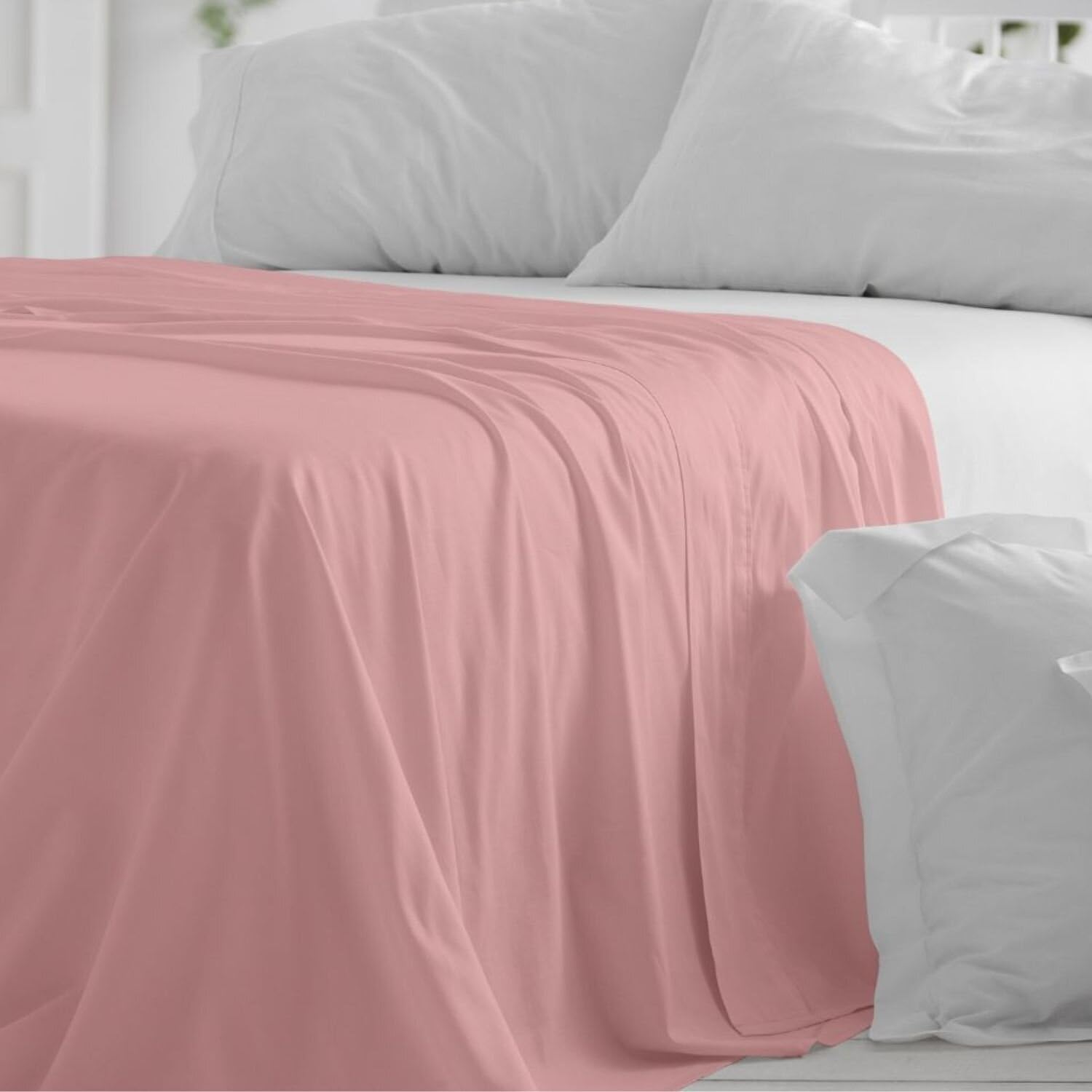 burrito-blanco-s-bana-encimera-algod-n-poli-ster-180-hilos-cama-135-rosa-80-algo image 2