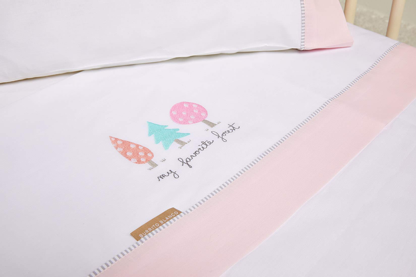 burrito-blanco-s-banas-de-franela-para-cuna-bordadas-513-rosa-100-algod-n-para-m image 3