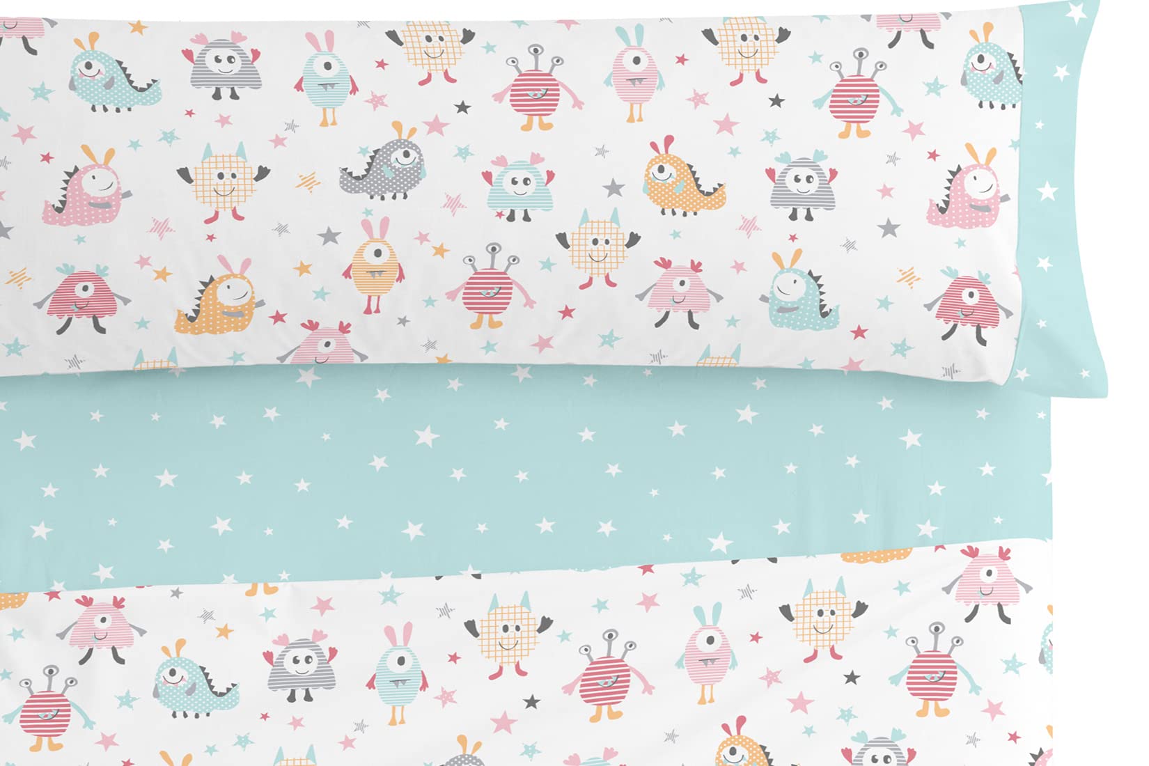 burrito-blanco-juego-de-s-banas-infantiles-algod-n-014-turquesa-para-cama-de-105 image 2