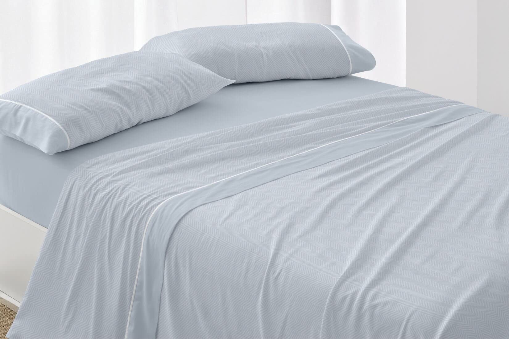 burrito-blanco-620-juego-de-s-banas-100-algod-n-estampado-tweed-azul-para-cama-d image 1
