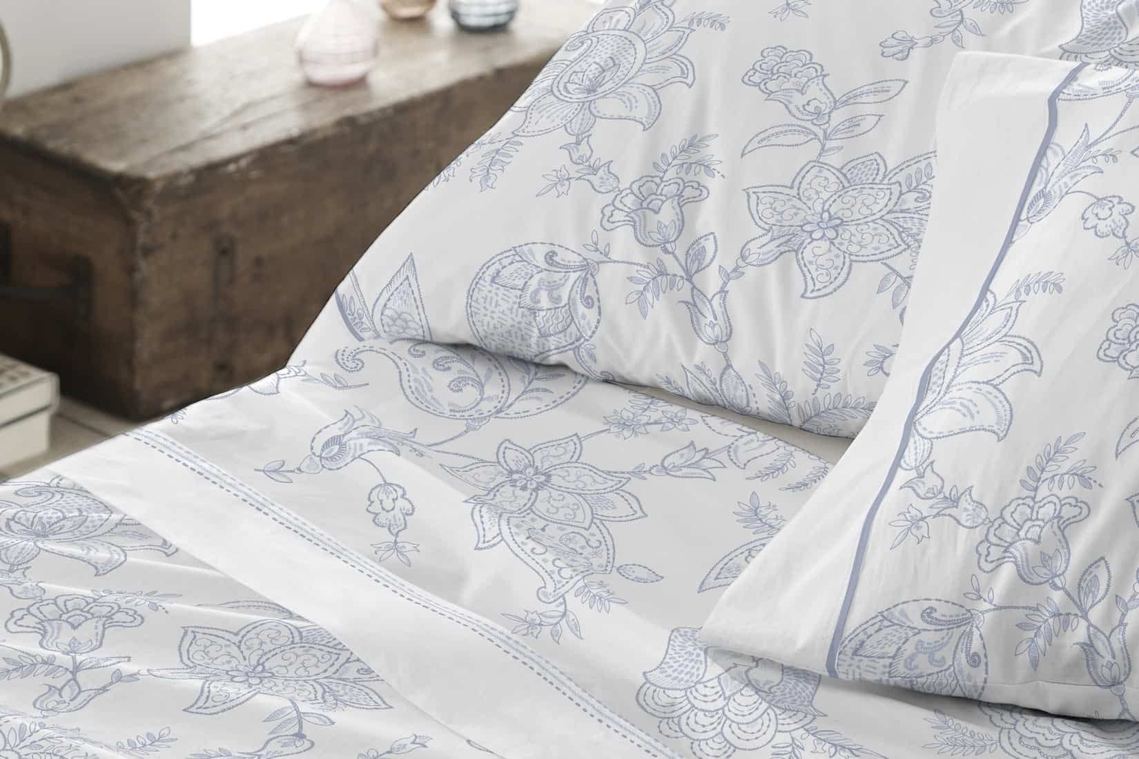 burrito-blanco-juego-de-s-banas-032-azul-cama-de-160-cm-estampado-floral-efecto- image 2
