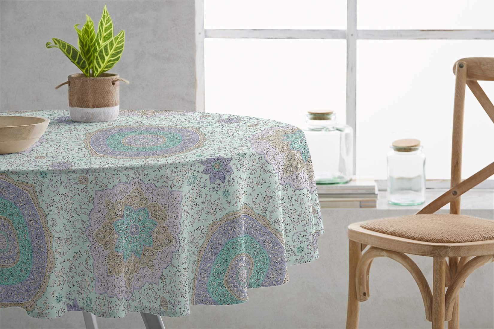 burrito-blanco-mantel-antimanchas-tefl-n-109-turquesa-mantel-160x160-cm-estampad image 1