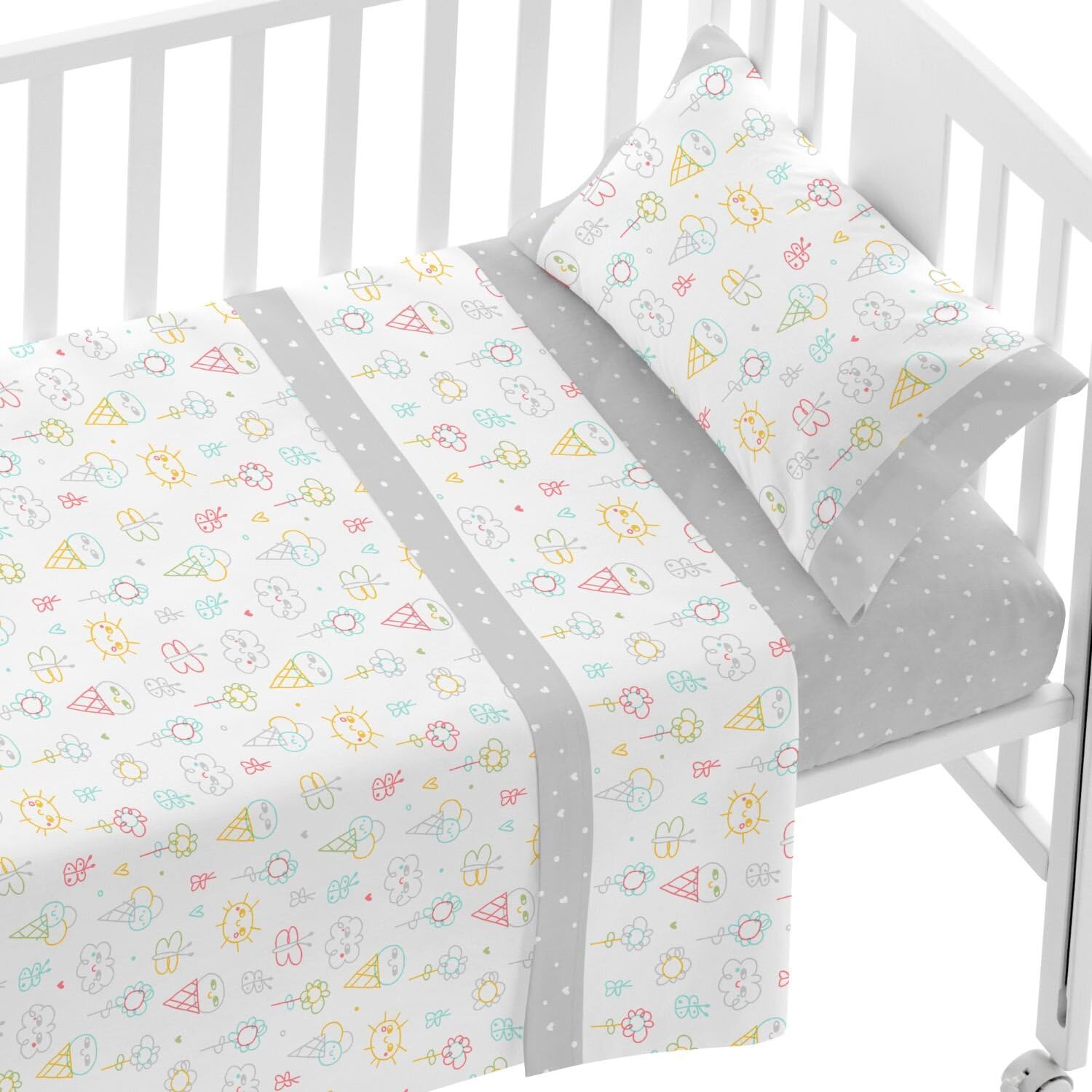 burrito-blanco-juego-de-s-banas-minicuna-50x80-cm-dise-o-016-gris-algod-n-100-3- image 2