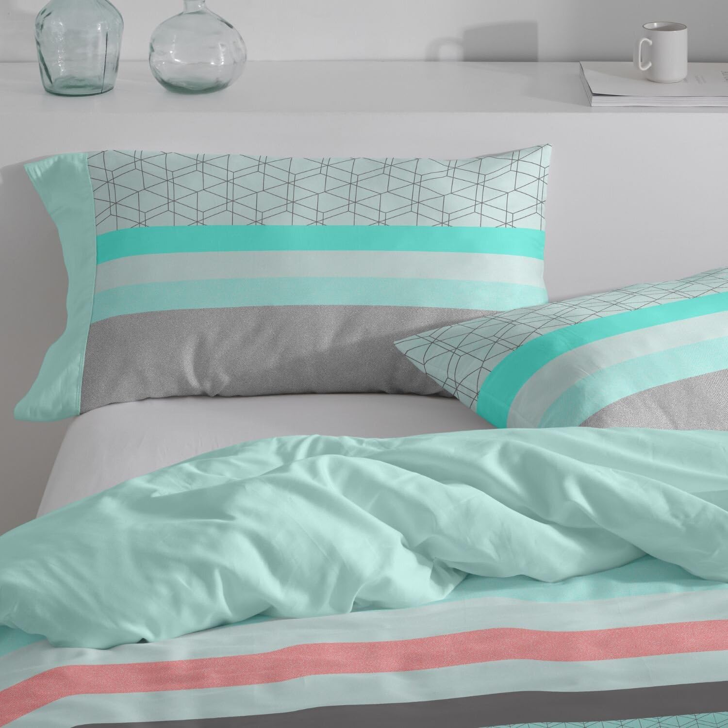 burrito-blanco-juego-de-funda-n-rdica-dise-o-119-agua-para-cama-de-135-cm-50-alg image 2