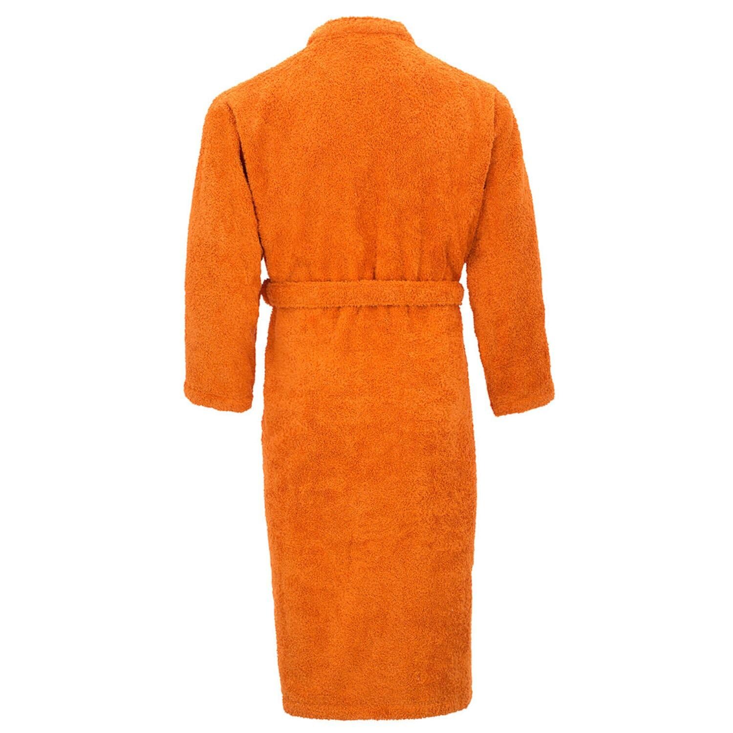 burrito-blanco-albornoz-liso-naranja-50-talla-m-ba-o-de-rizo-100-algod-n-450-gr- image 3