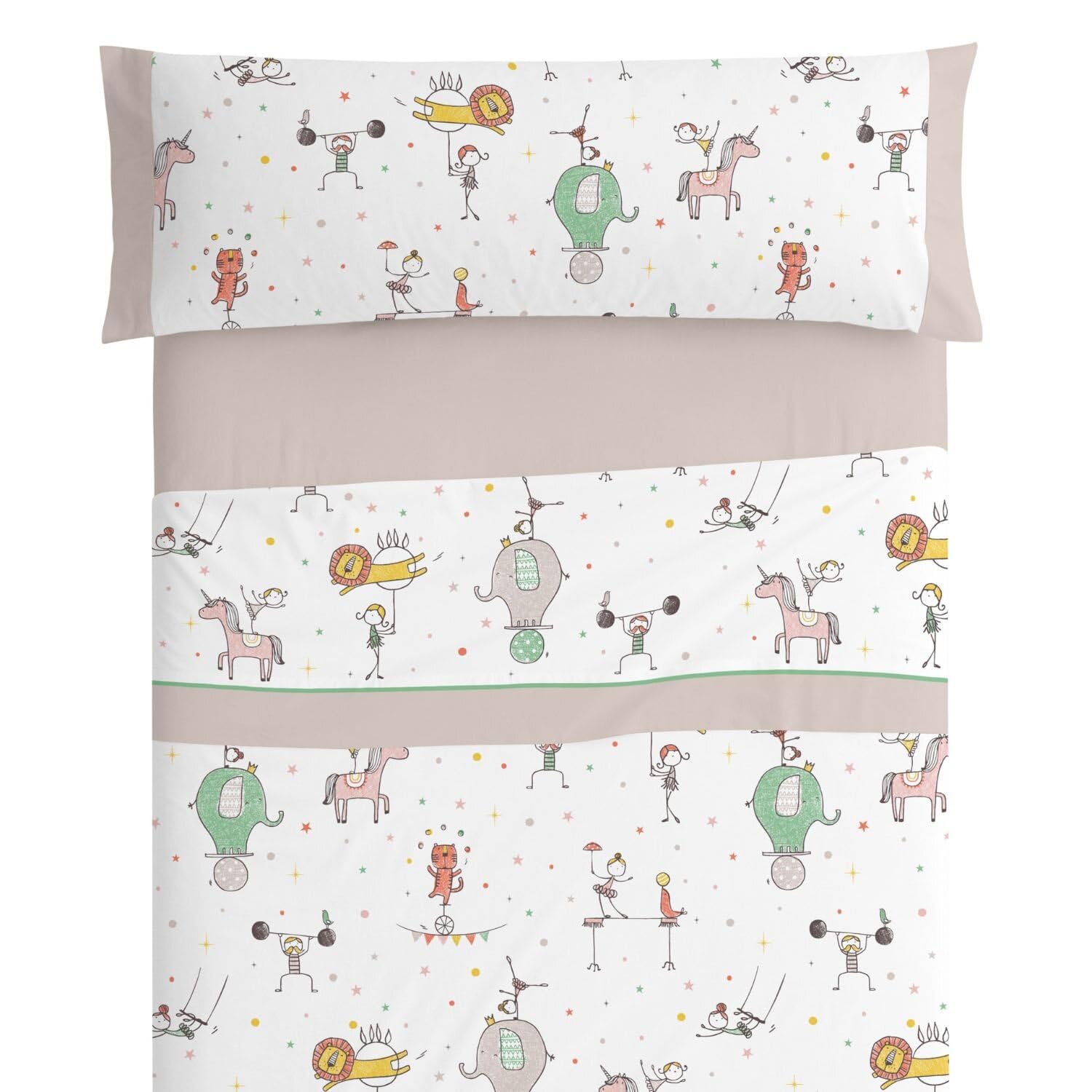 burrito-blanco-juego-de-s-banas-infantiles-176-beige-cama-105-dise-o-circo-algod image 1