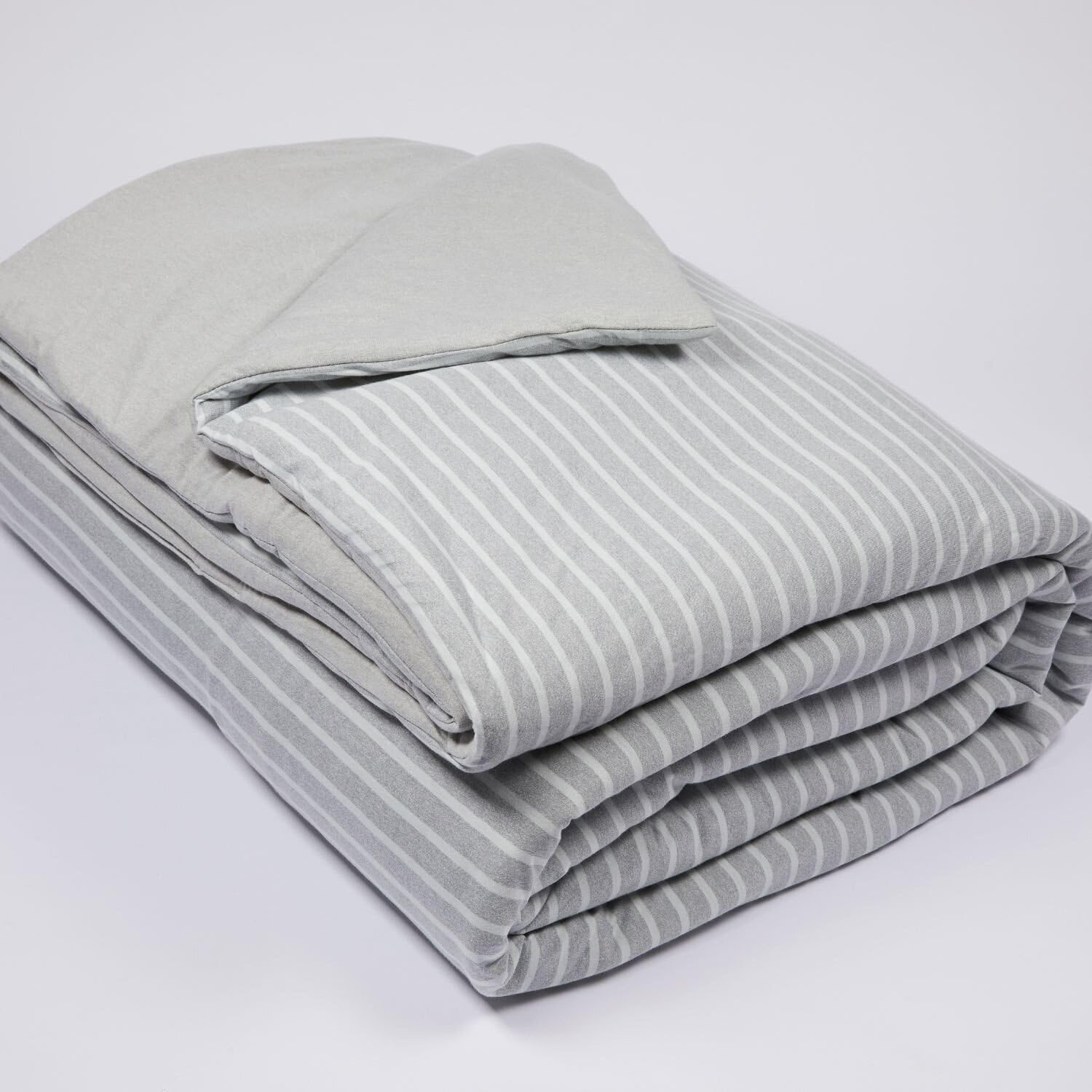 burrito-blanco-252-edred-n-de-punto-jersey-juvenil-235x250-cm-gris-rayas-azules- image 3