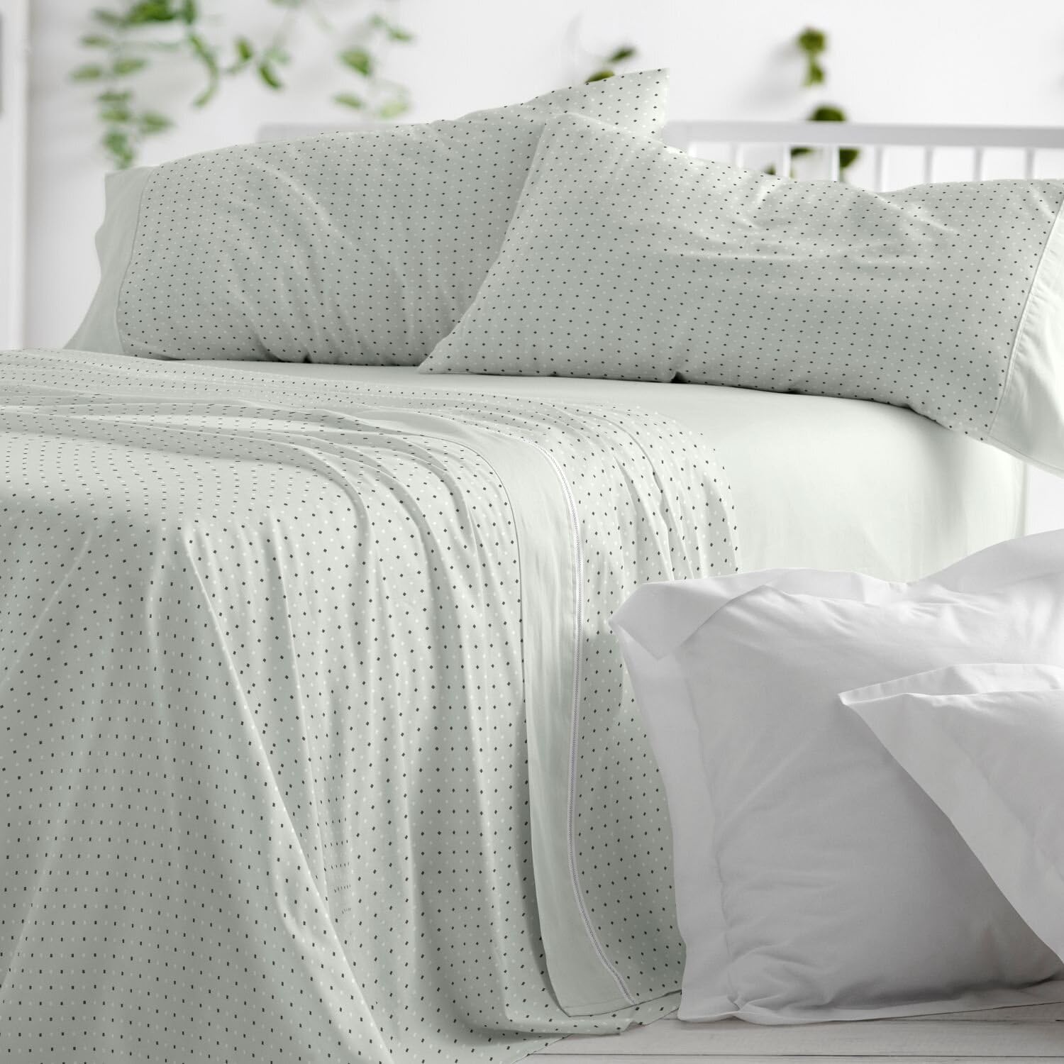 burrito-blanco-568-juego-de-s-banas-de-franela-para-cama-de-90-cm-color-verde image 3
