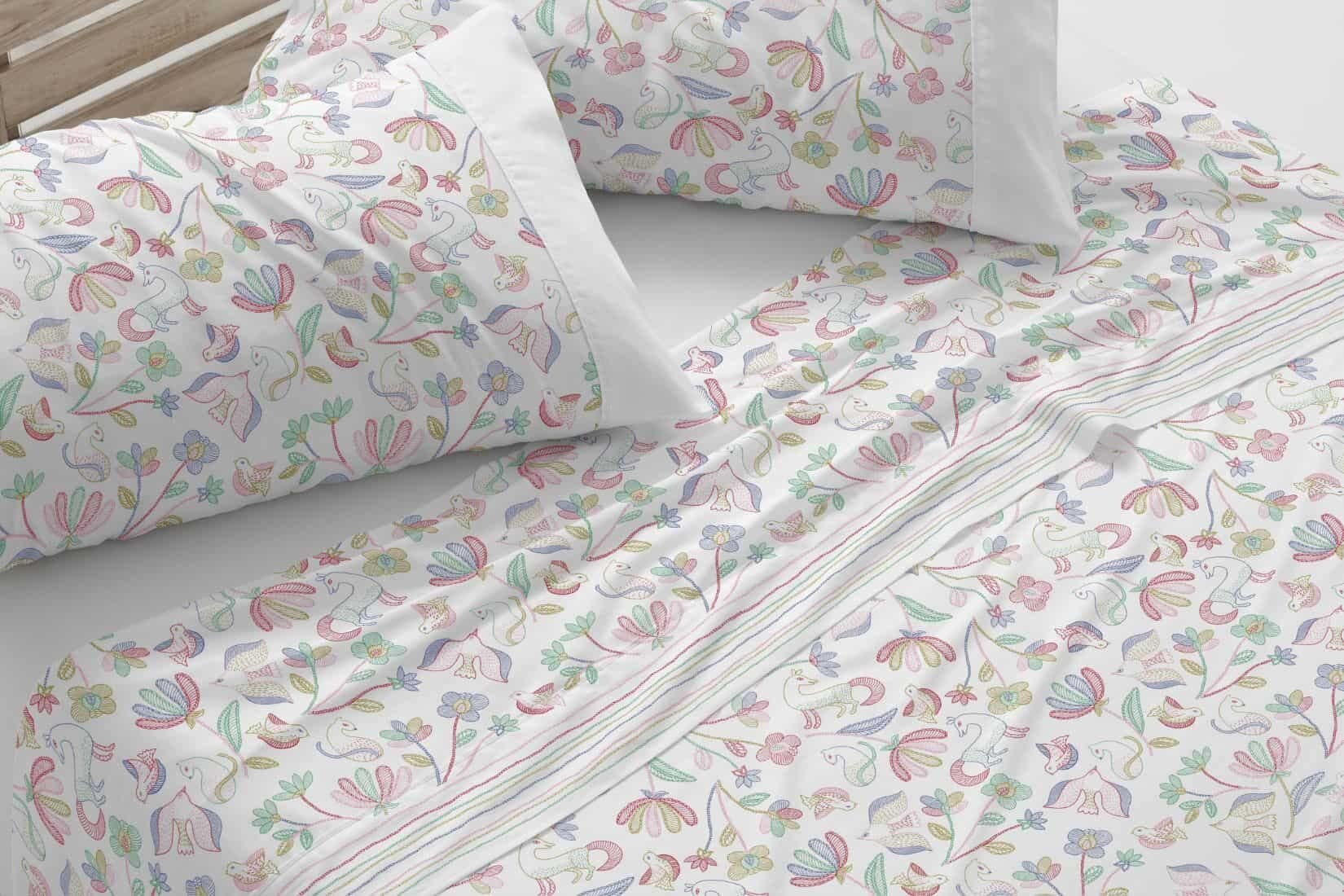 burrito-blanco-juego-de-s-banas-cama-90-dise-o-131-multicolor-50-algod-n-50-poli image 1