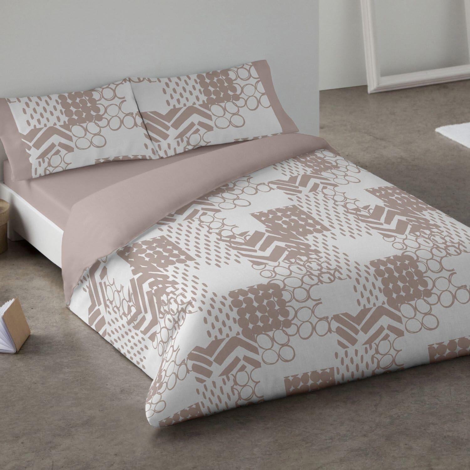 burrito-blanco-funda-n-rdica-estampada-beige-108-para-cama-de-90-cm-juego-comple image 1