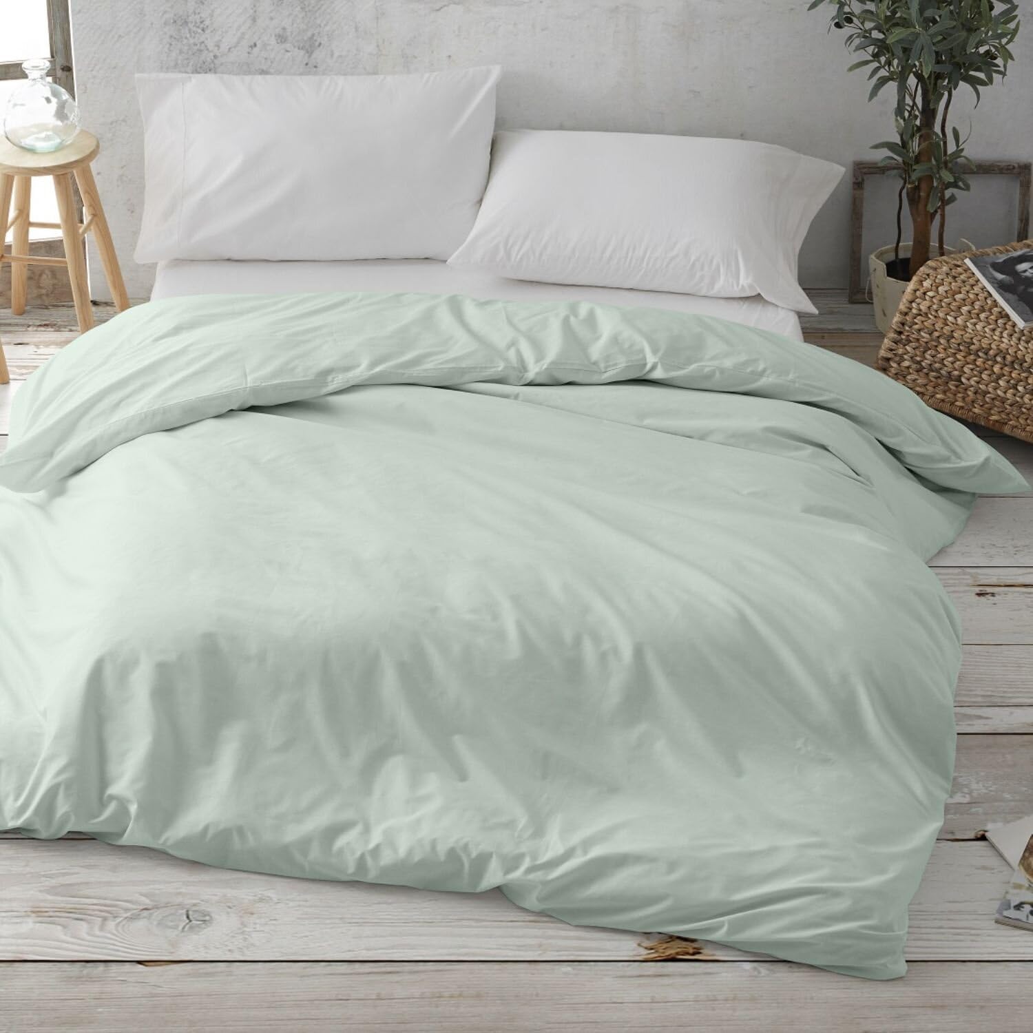 burrito-blanco-funda-n-rdica-lisos-coordinables-menta-cama-de-90-cm-100-algod-n- image 2