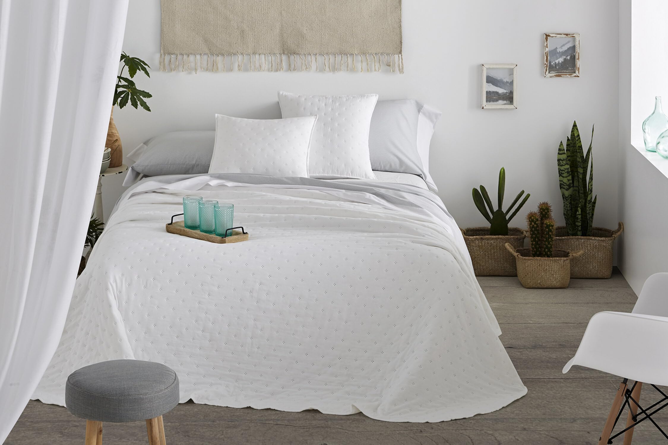 burrito-blanco-colcha-de-verano-jacquard-pique-cama-90-gris-180x270-cm-sin-relle image 8