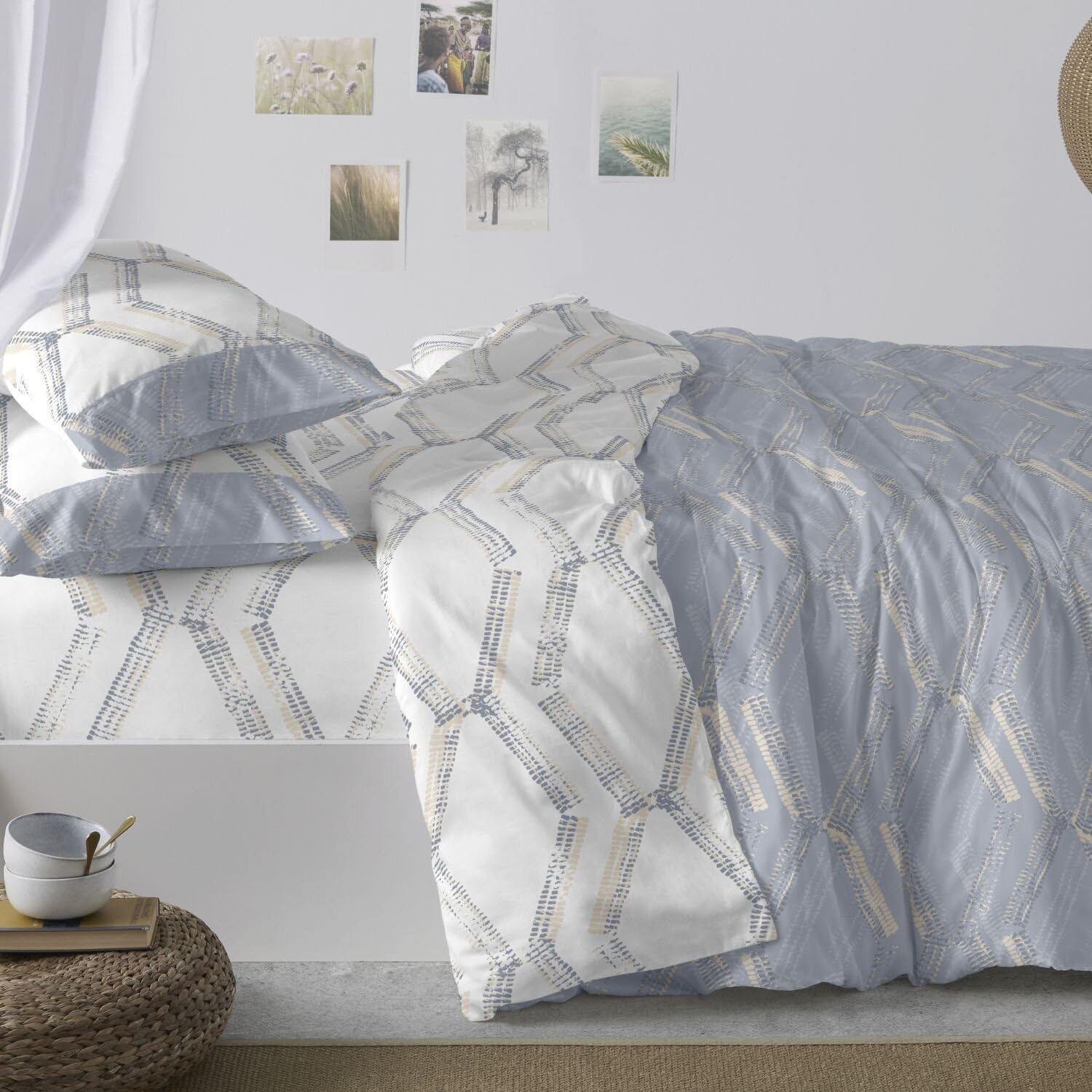 burrito-blanco-035-azul-juego-de-funda-n-rdica-moderna-reversible-para-cama-de-1 image 2