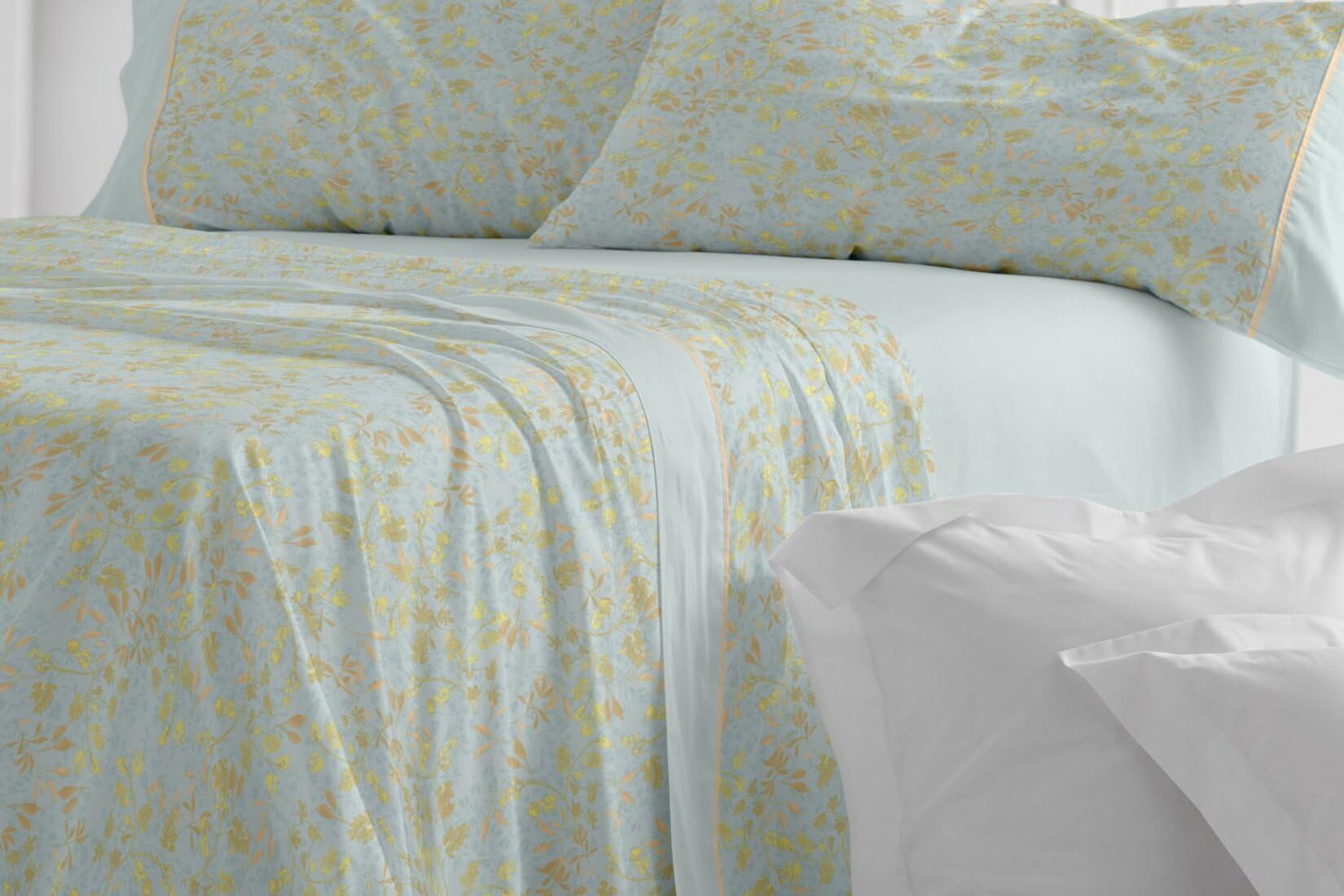 burrito-blanco-juego-de-s-banas-100-algod-n-dise-o-623-menta-cama-90-cm-144-hilo image 1