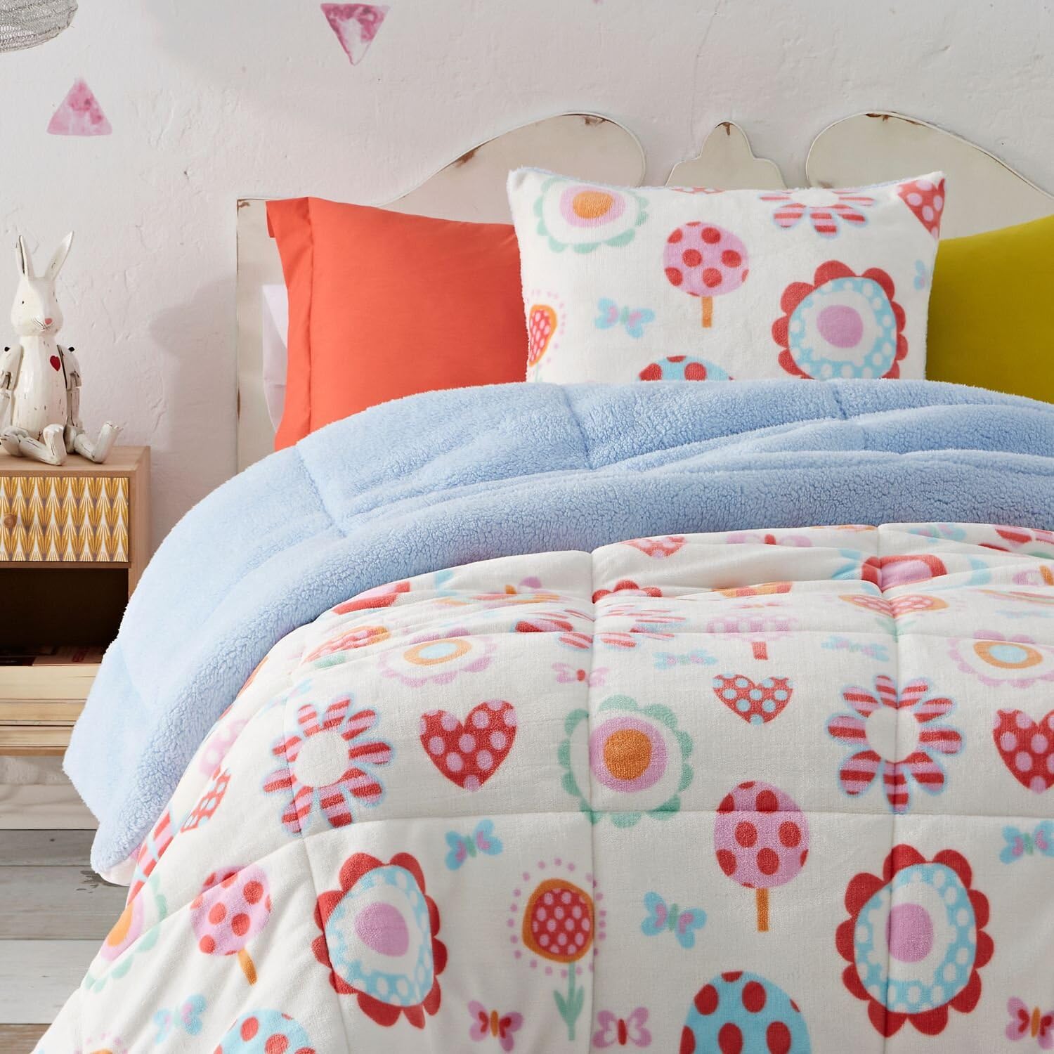 burrito-blanco-edred-n-invierno-reversible-borreguito-cama-90-rosa-relleno-210-g image 2