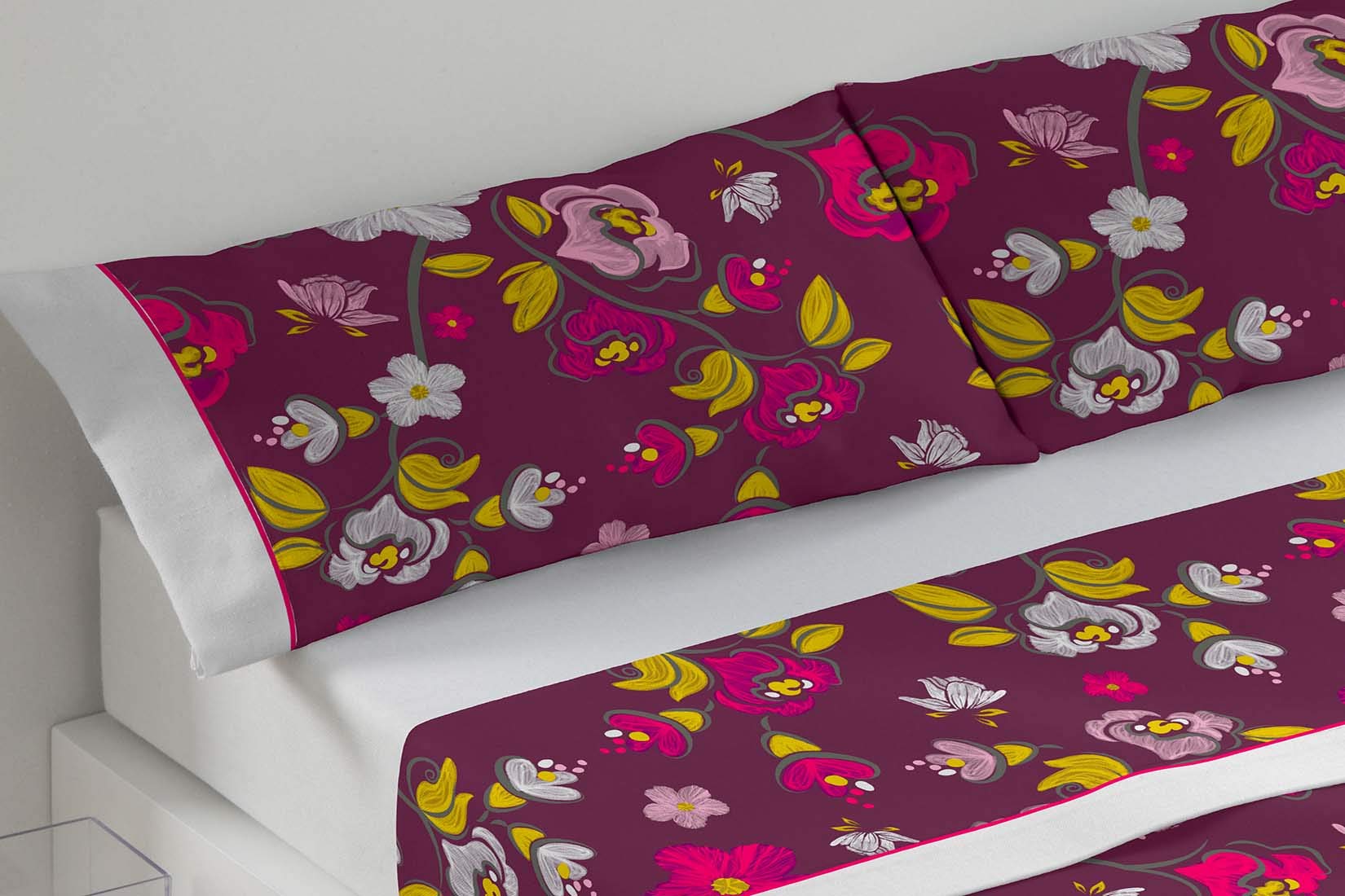 burrito-blanco-679-granate-juego-de-s-banas-estampado-floral-para-cama-de-90-cm- image 2