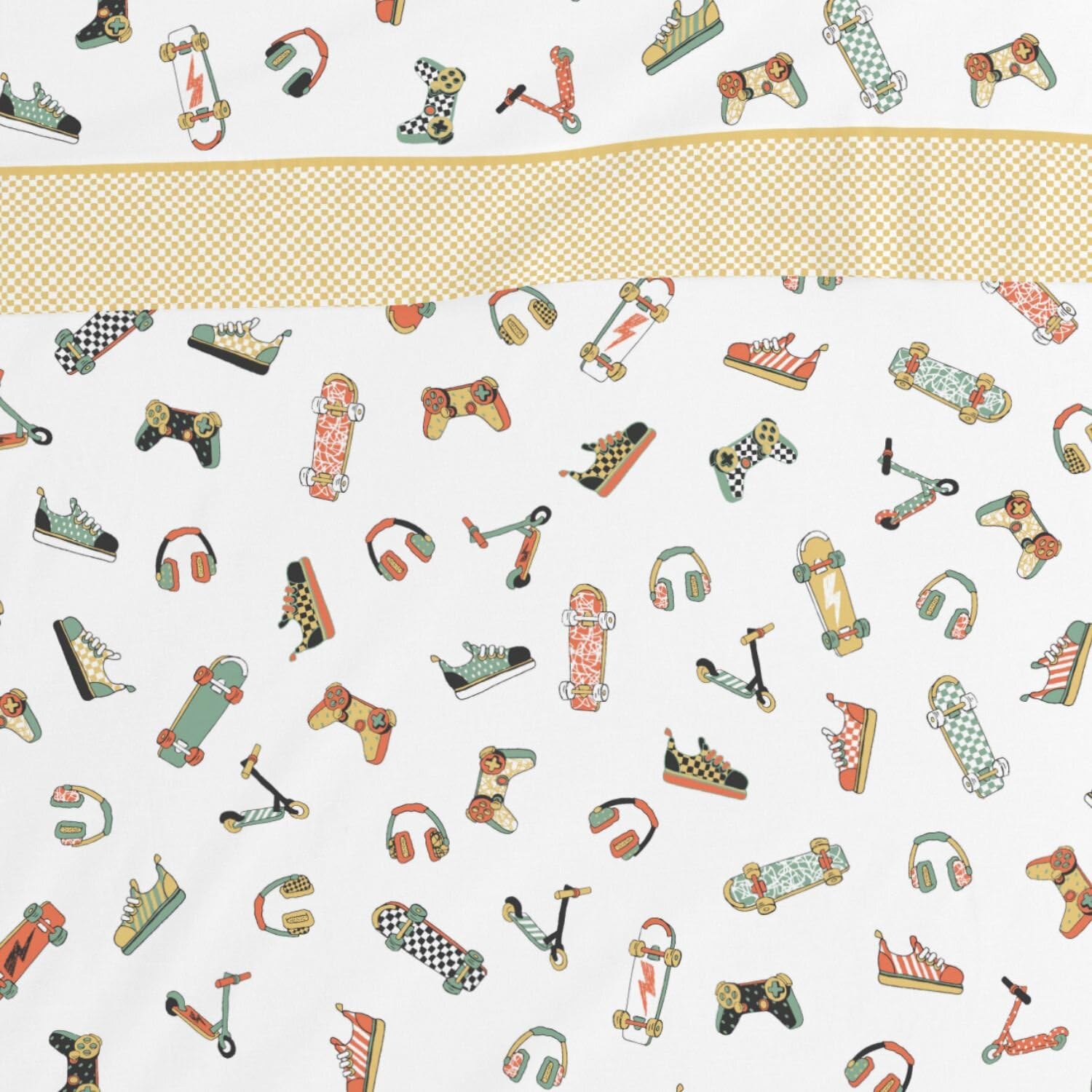 burrito-blanco-juego-de-s-banas-cama-90-dise-o-177-mostaza-infantil-estampado-po image 3