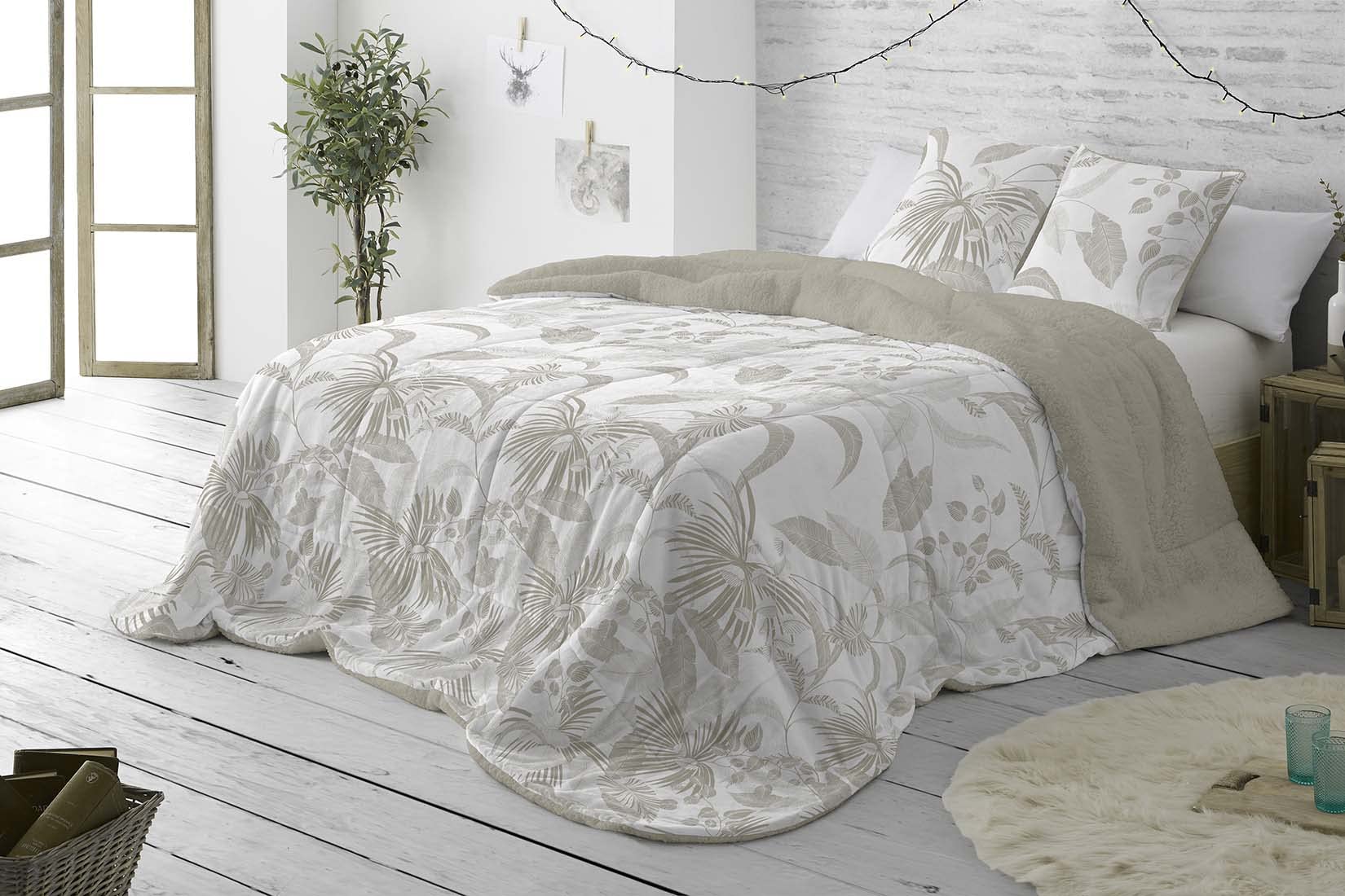 burrito-blanco-colcha-edred-n-invierno-430-piedra-con-borreguillo-cama-90-cm image 1