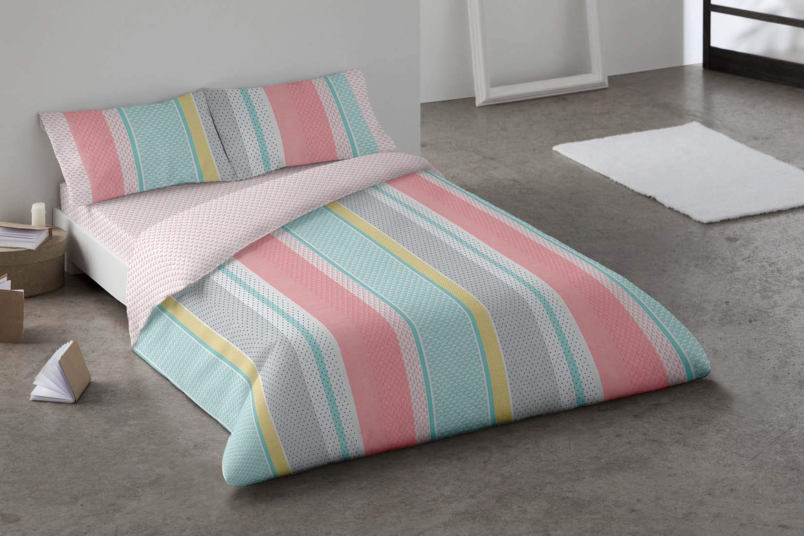 burrito-blanco-funda-n-rdica-estampada-coral-104-para-cama-de-135-cm-juego-compl image 1