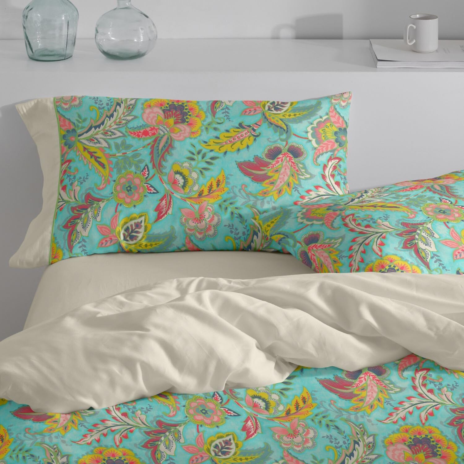burrito-blanco-juveniles-114-turquesa-juego-de-funda-n-rdica-estampada-para-cama image 3