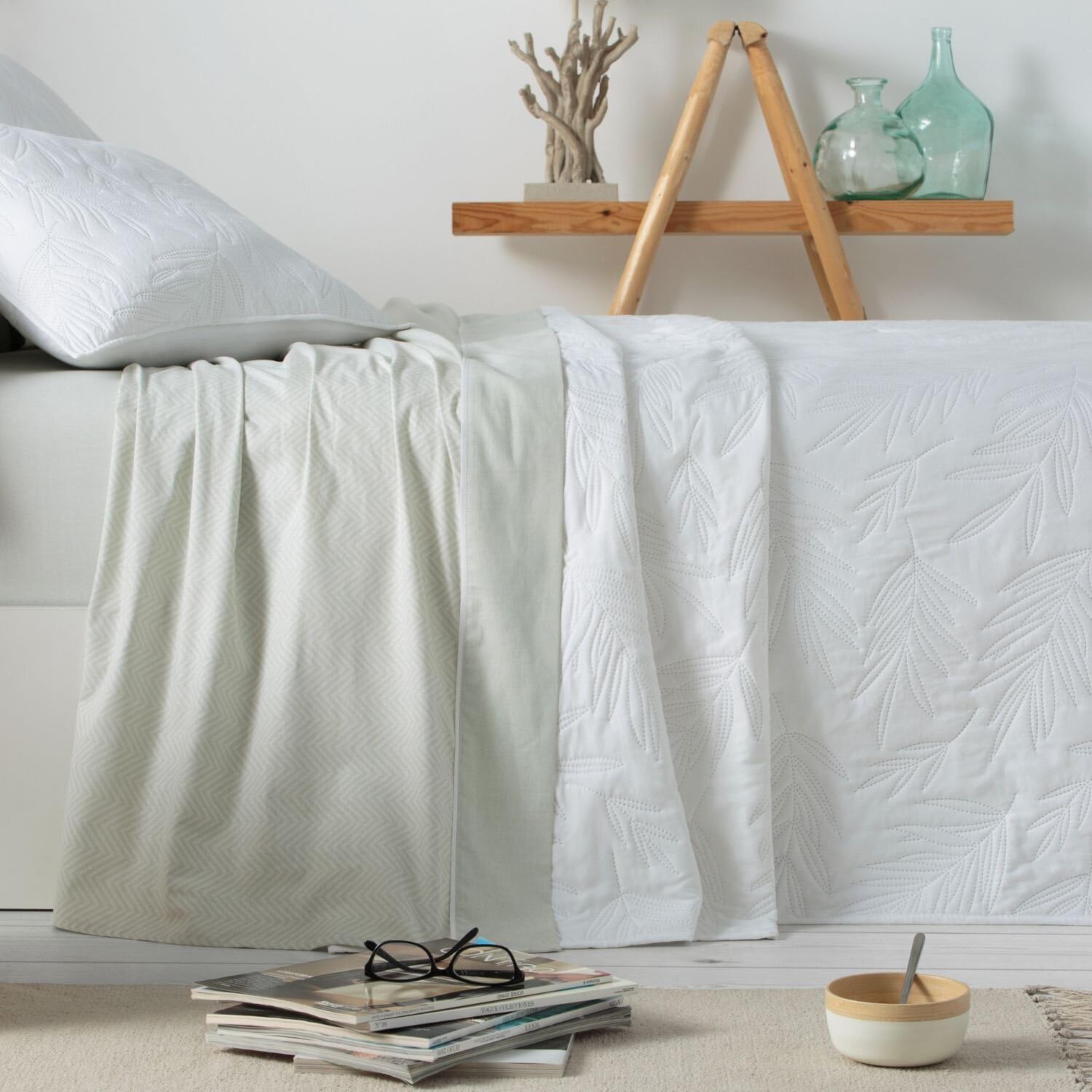 burrito-blanco-colcha-de-verano-cama-90-blanca-180x270-cm-cotton-touch-con-funda image 2