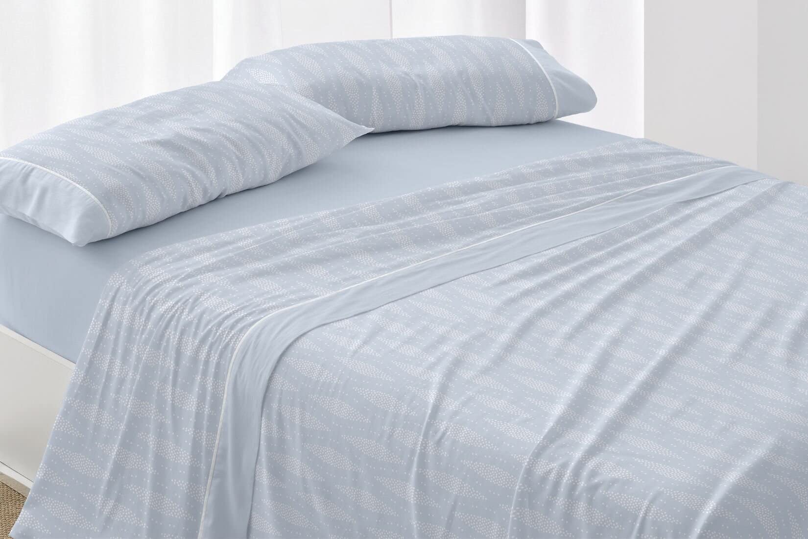 burrito-blanco-dise-o-526-azul-juego-de-s-banas-para-cama-de-150-160-cm-50-algod image 4
