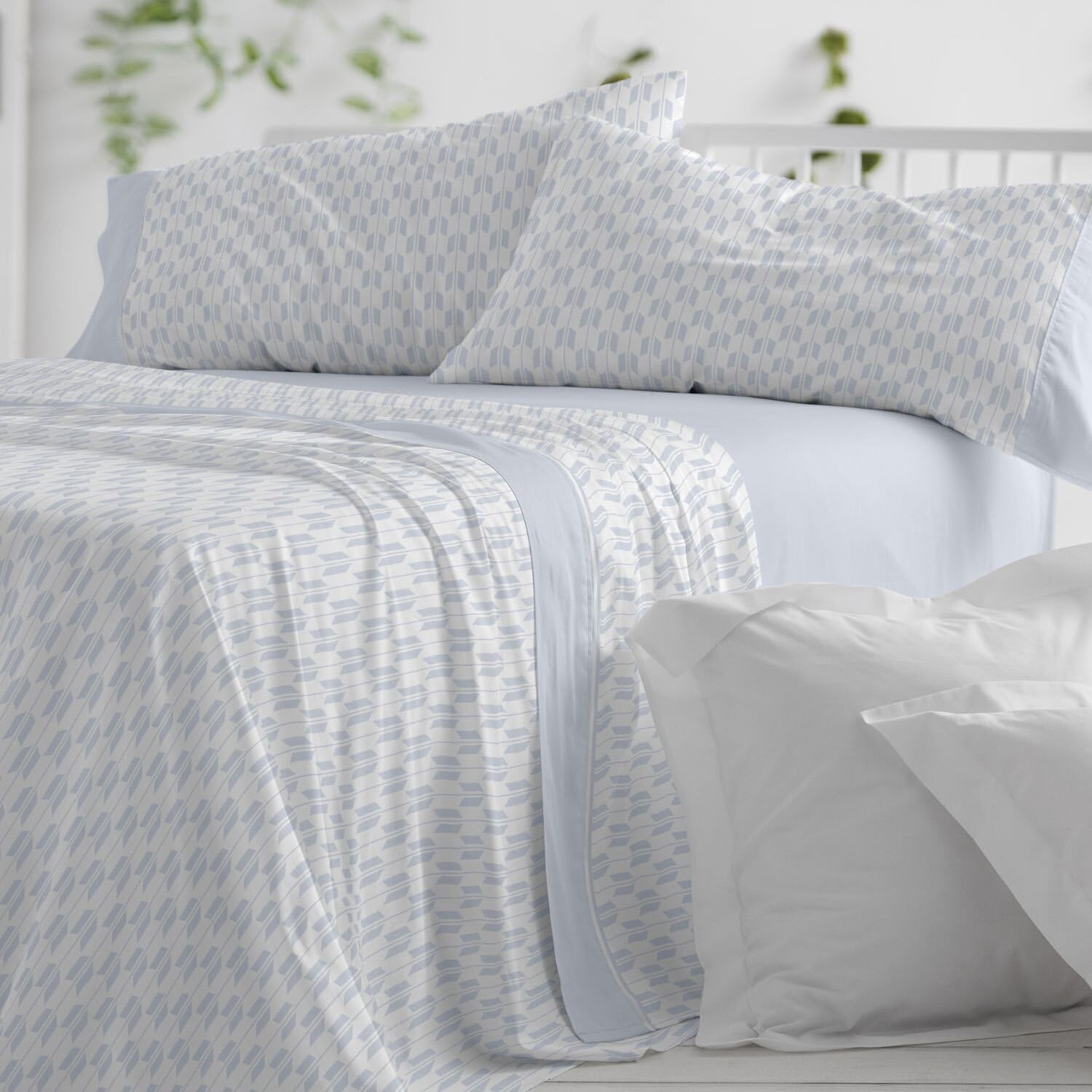 burrito-blanco-juego-de-s-banas-de-franela-dise-o-569-azul-para-cama-de-105-cm-i image 1