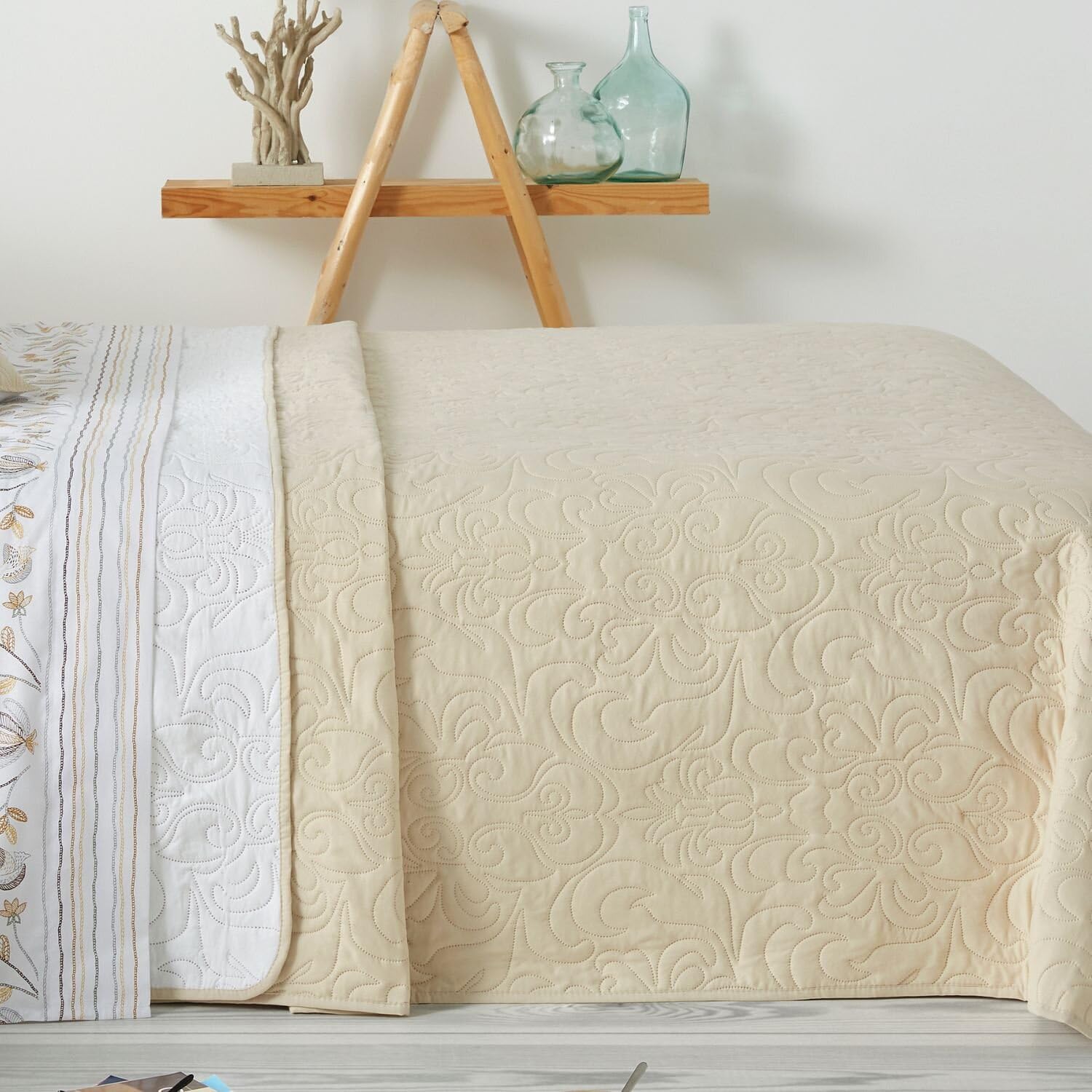 burrito-blanco-colcha-veraniega-cama-90-beige-100-poli-ster-cotton-touch-ligera- image 2