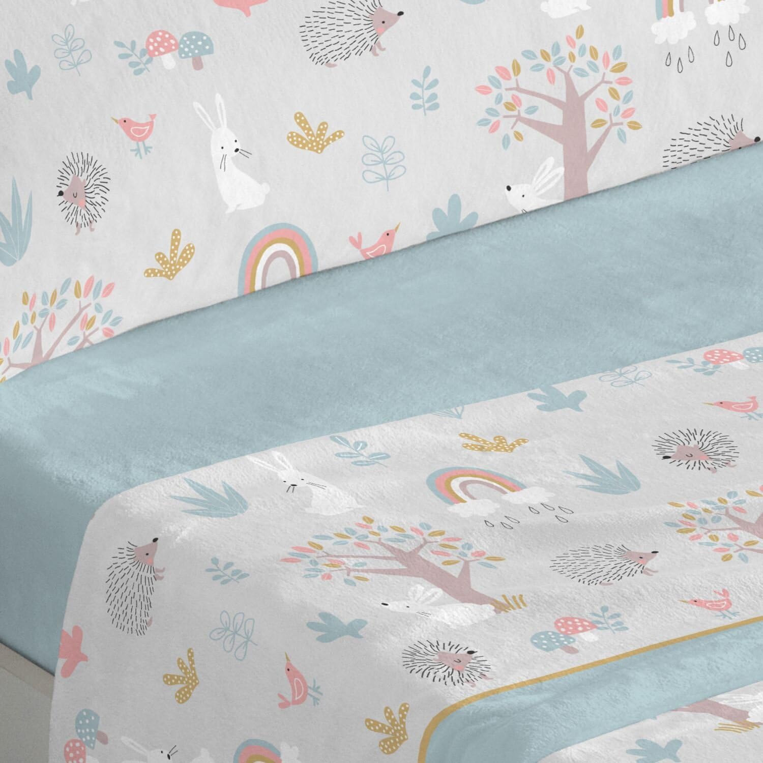 burrito-blanco-972-turquesa-juego-de-s-banas-de-coralina-infantiles-para-cama-de image 2