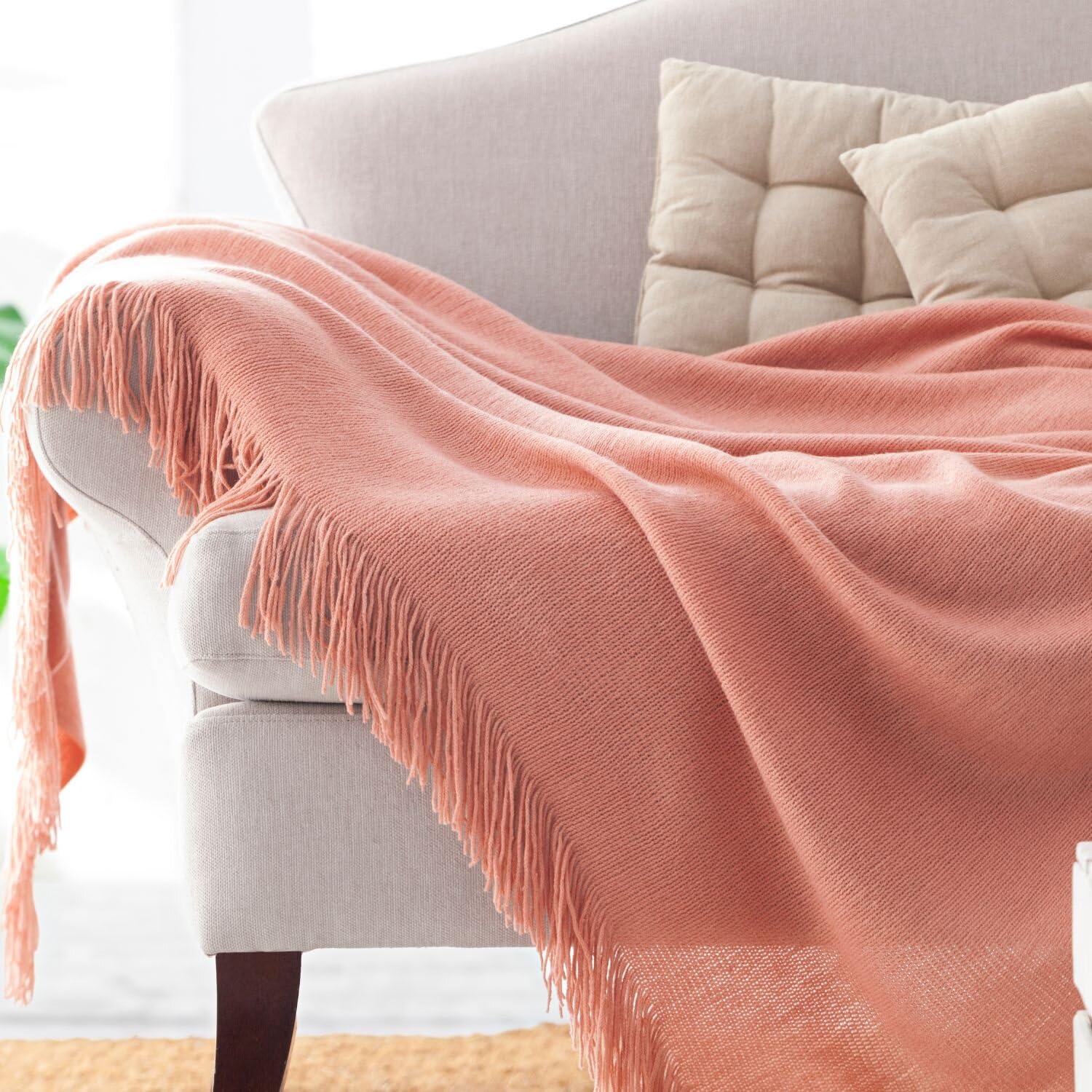 burrito-blanco-plaid-de-punto-gris-marengo-130x170-cm-manta-sof-ligera-con-fleco image 3