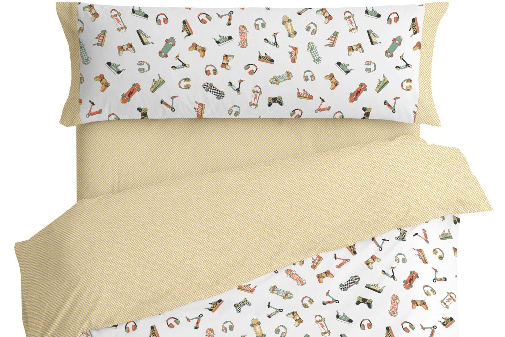 burrito-blanco-funda-n-rdica-infantil-cama-90-dise-o-177-mostaza-algod-n-poli-st image 1