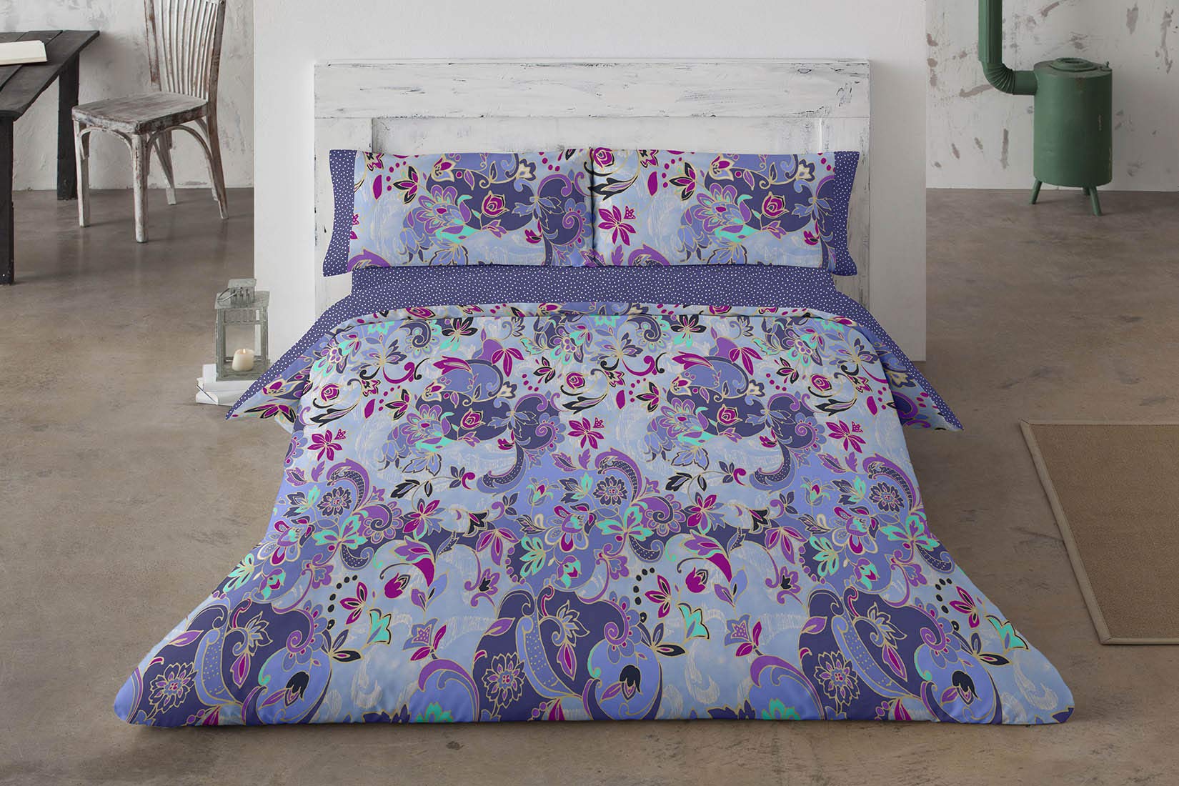 burrito-blanco-juego-de-funda-n-rdica-estampada-granate-095-cama-90-144-hilos-al image 6