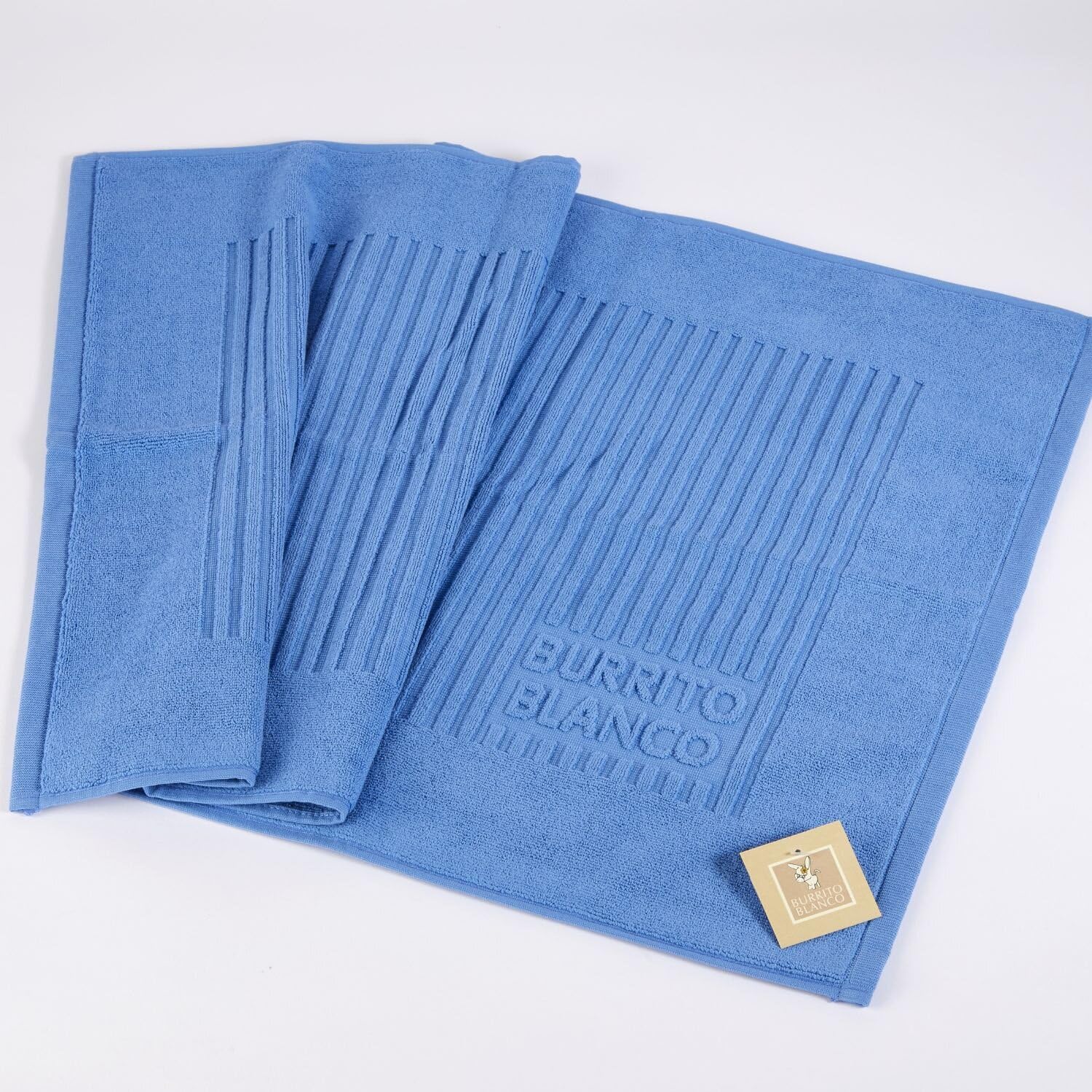burrito-blanco-alfombra-de-ba-o-de-rizo-algod-n-750-gr-m-azul-medio-50x80-cm image 1