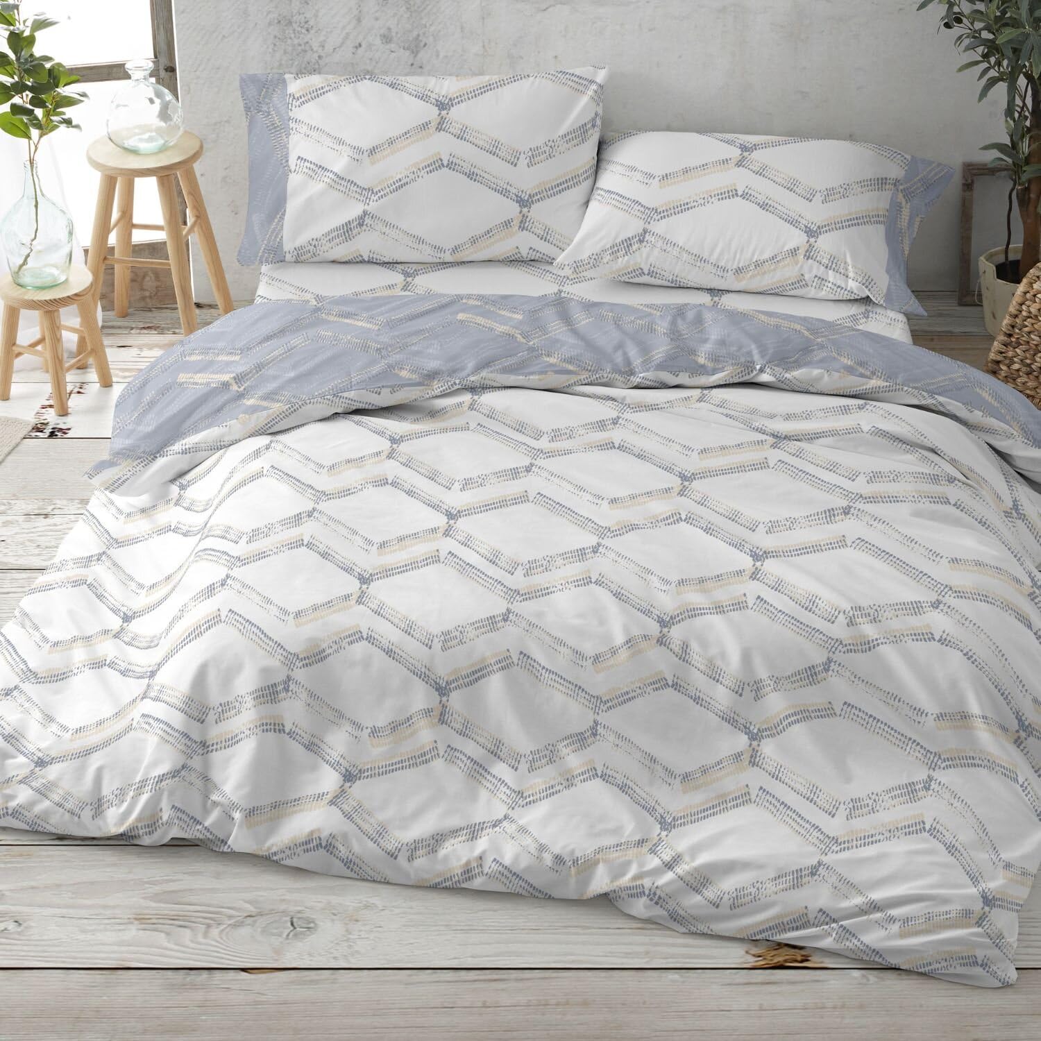 burrito-blanco-035-azul-juego-de-funda-n-rdica-moderna-reversible-para-cama-de-1 image 5