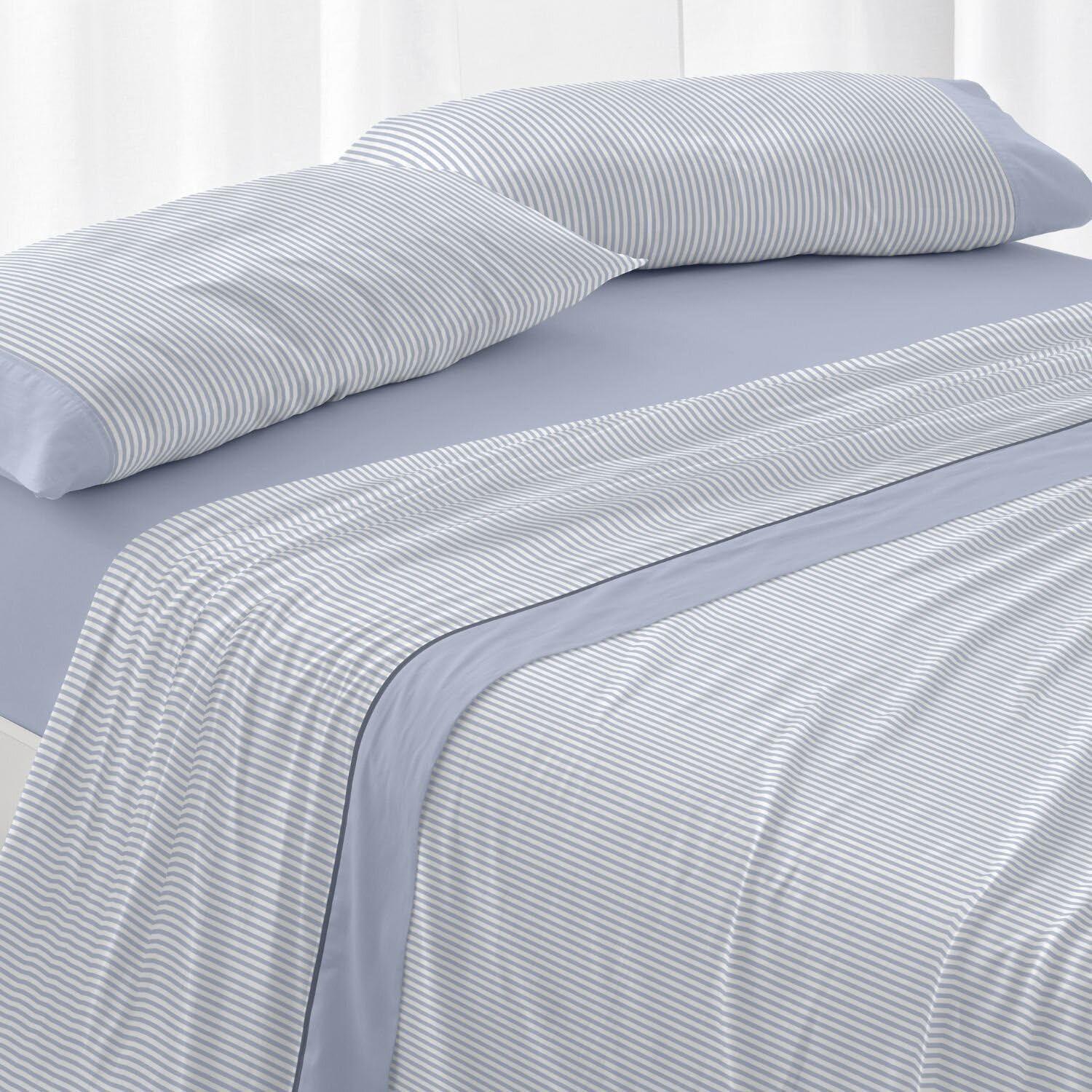 burrito-blanco-546-s-banas-de-franela-premium-100-algod-n-rayas-azules-para-cama image 3