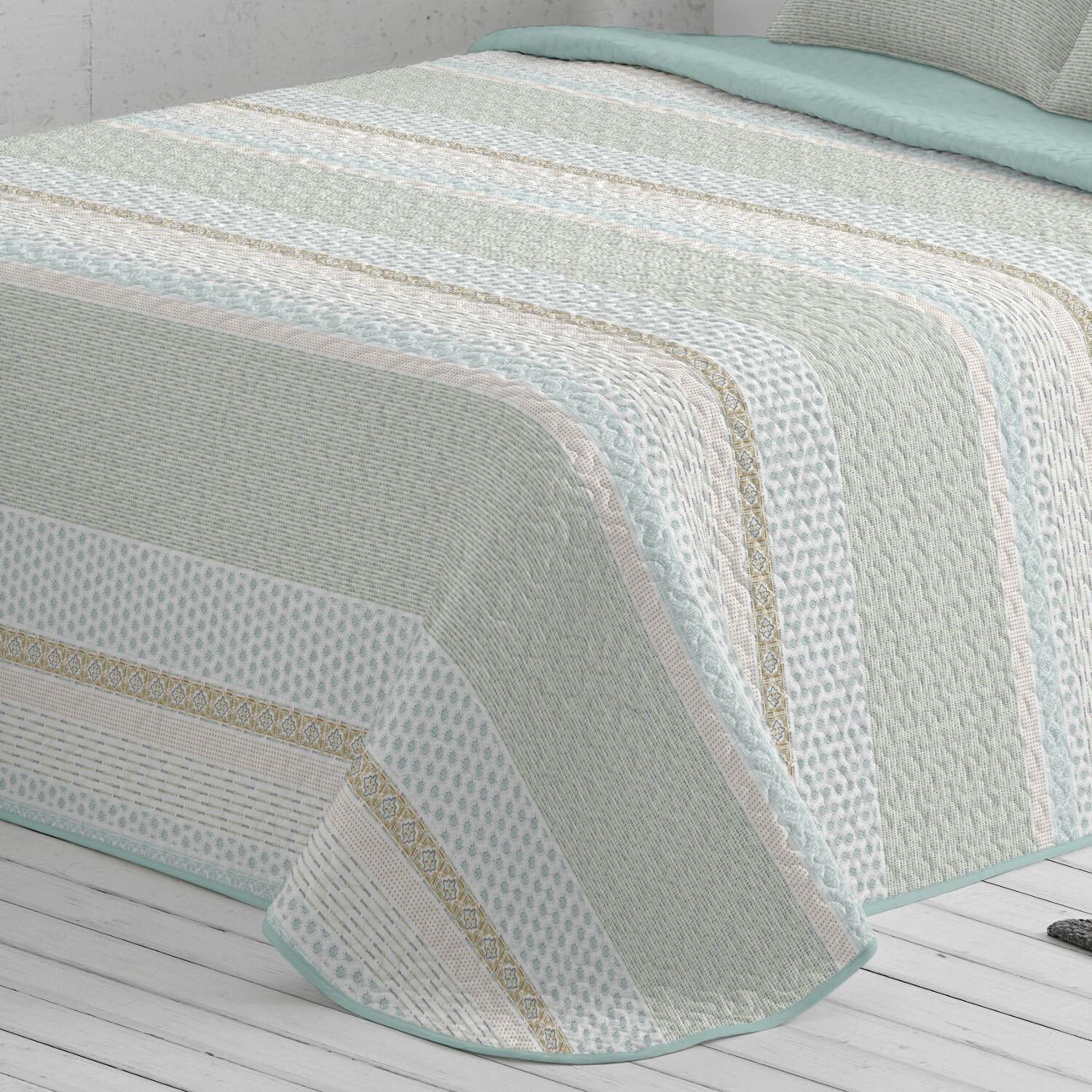 burrito-blanco-colcha-juvenil-bout-618-verde-menta-colcha-de-primavera-acolchada image 3