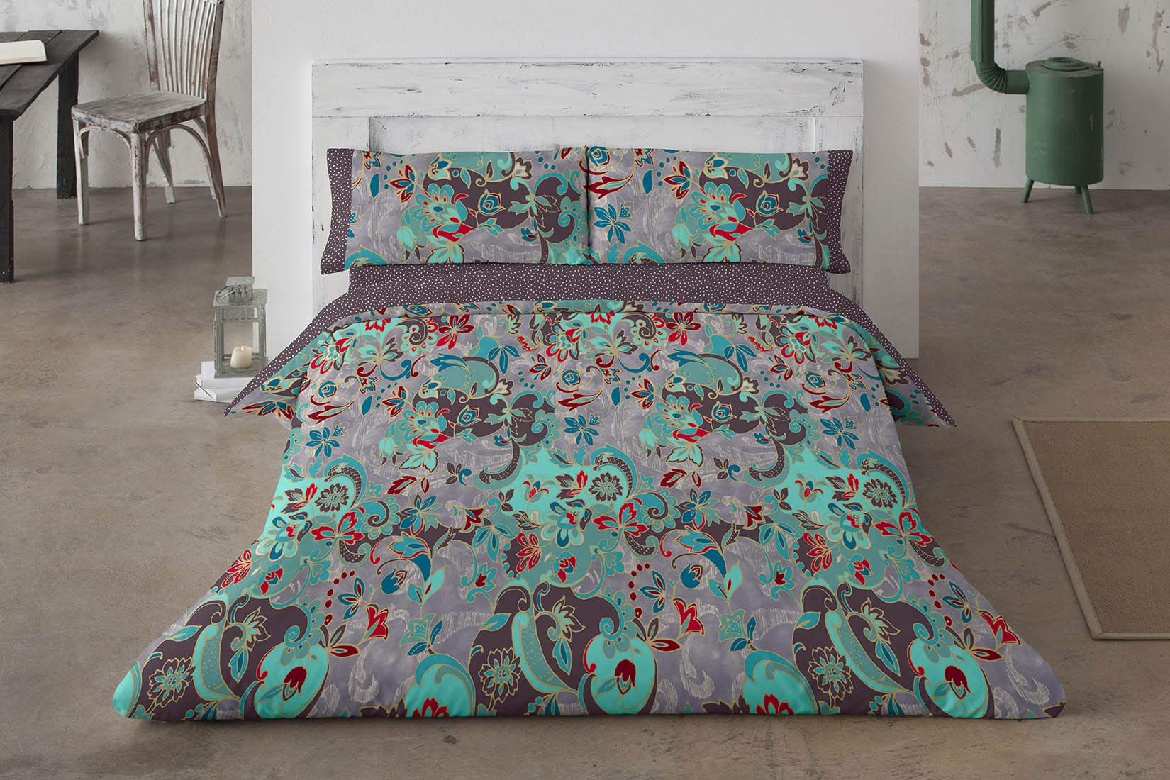 burrito-blanco-juego-de-funda-n-rdica-estampada-granate-095-cama-90-144-hilos-al image 7