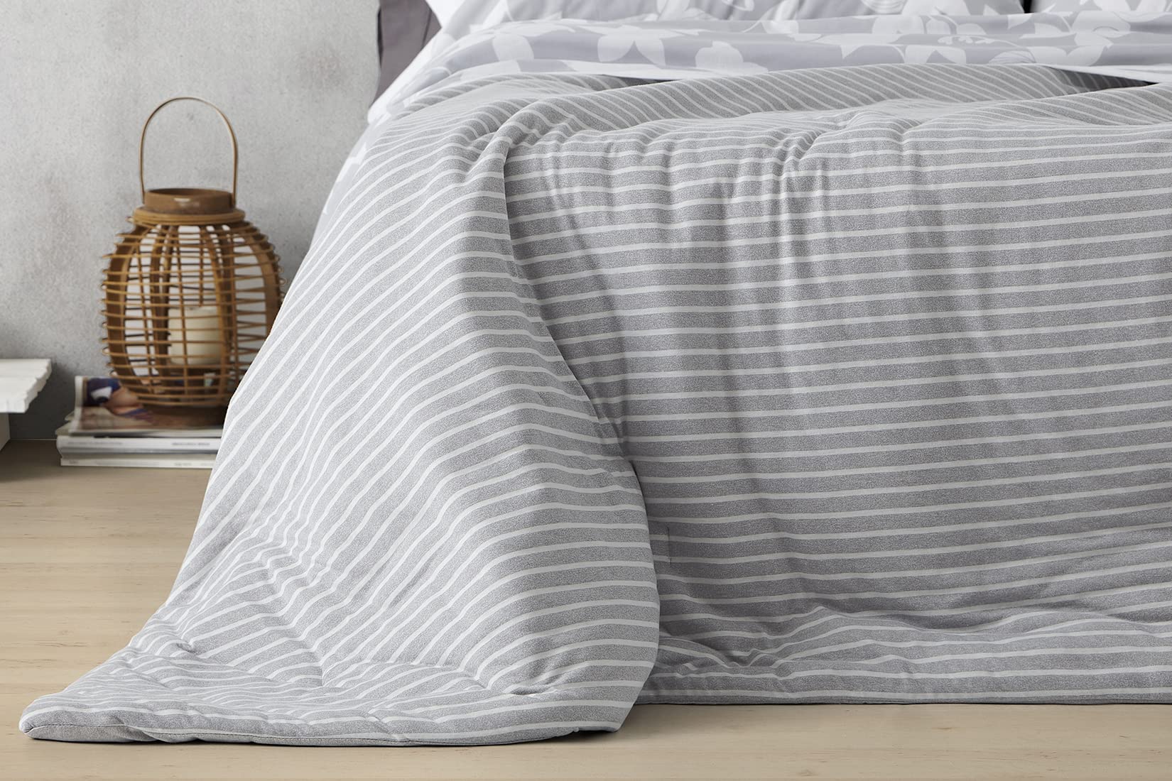 burrito-blanco-252-edred-n-de-punto-jersey-juvenil-180x250-cm-gris-rayas-azules- image 2