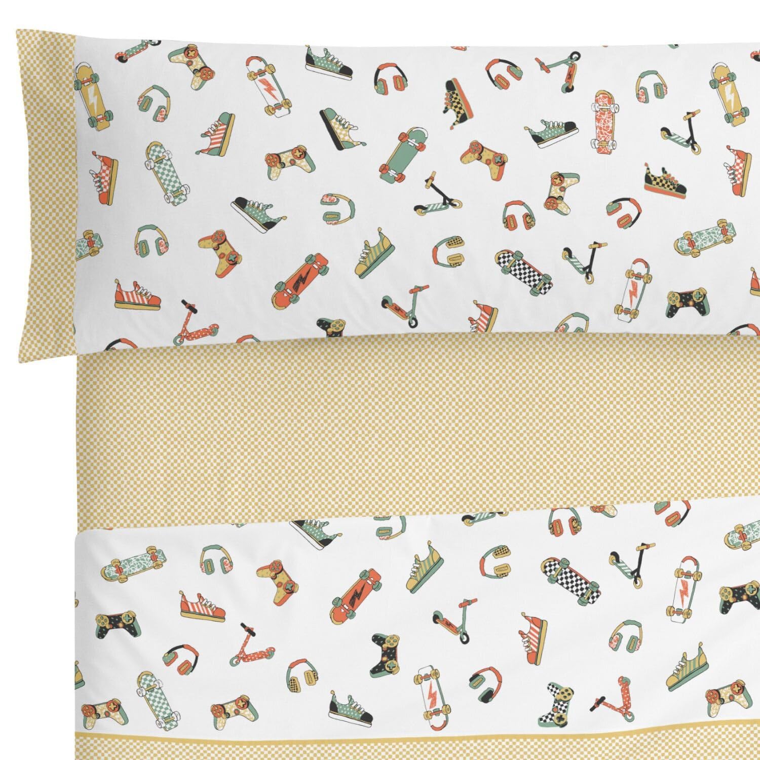 burrito-blanco-juego-de-s-banas-cama-90-dise-o-177-mostaza-infantil-estampado-po image 2