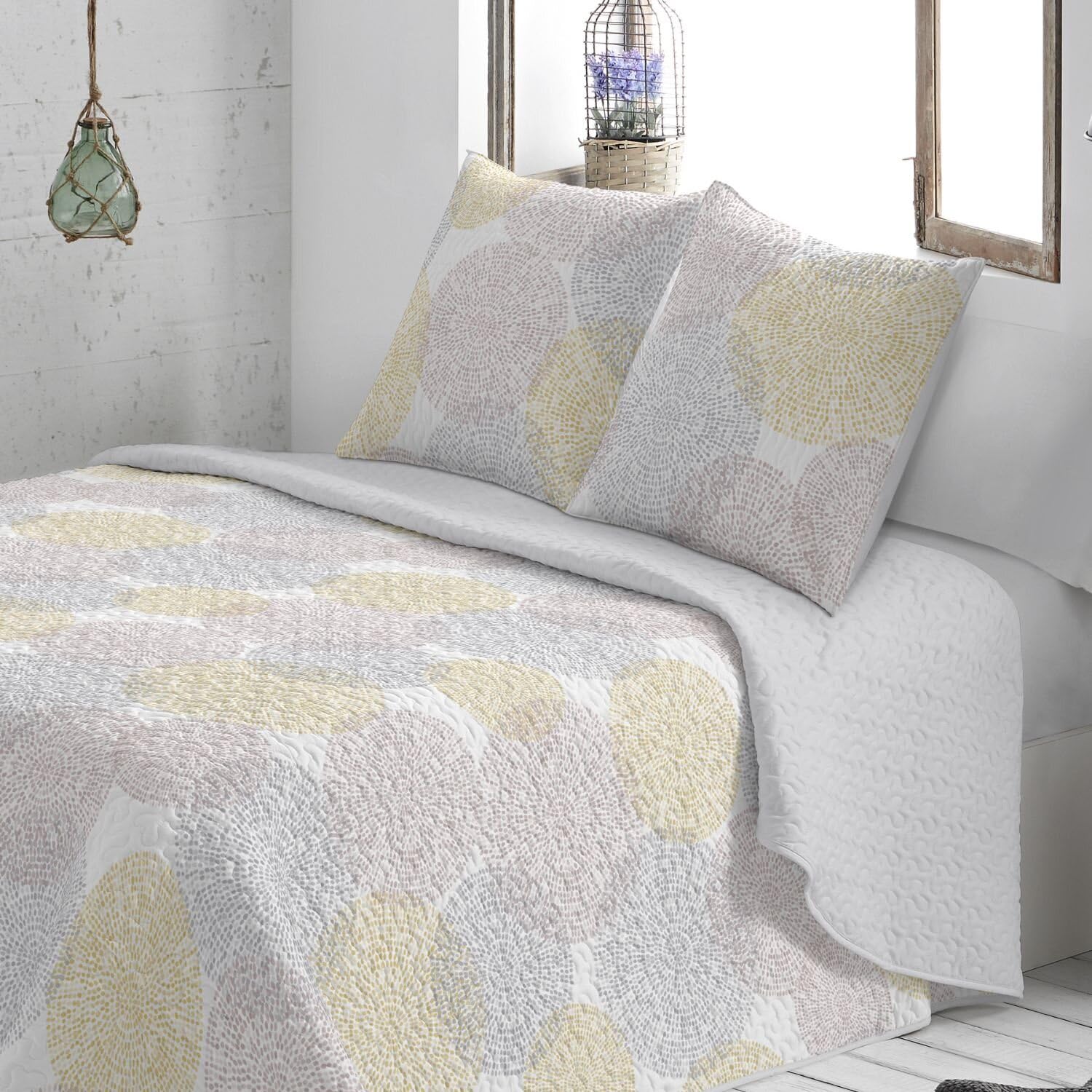 burrito-blanco-colcha-bout-128-gris-colcha-acolchada-ligera-con-cuadrantes-para- image 2