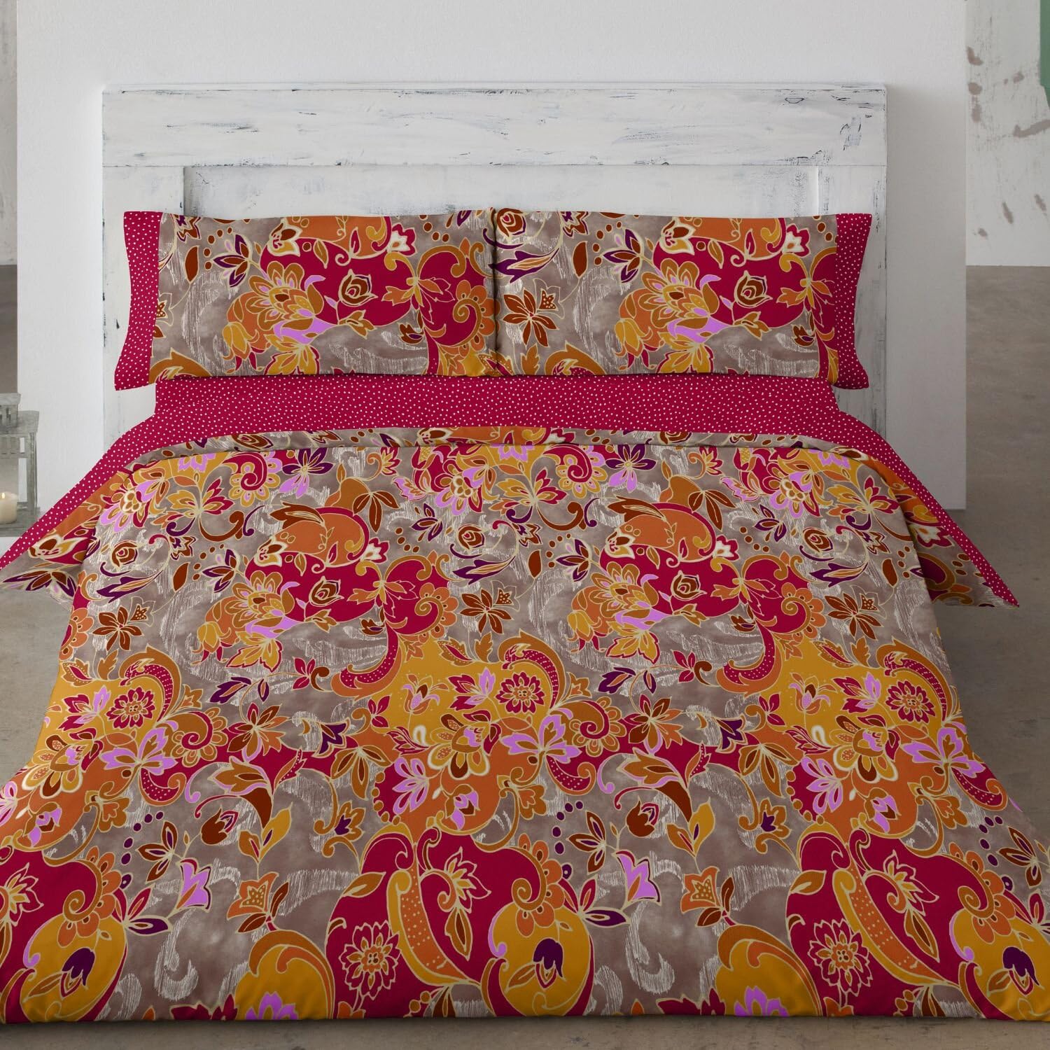 burrito-blanco-juego-de-funda-n-rdica-estampada-granate-095-cama-90-144-hilos-al image 1
