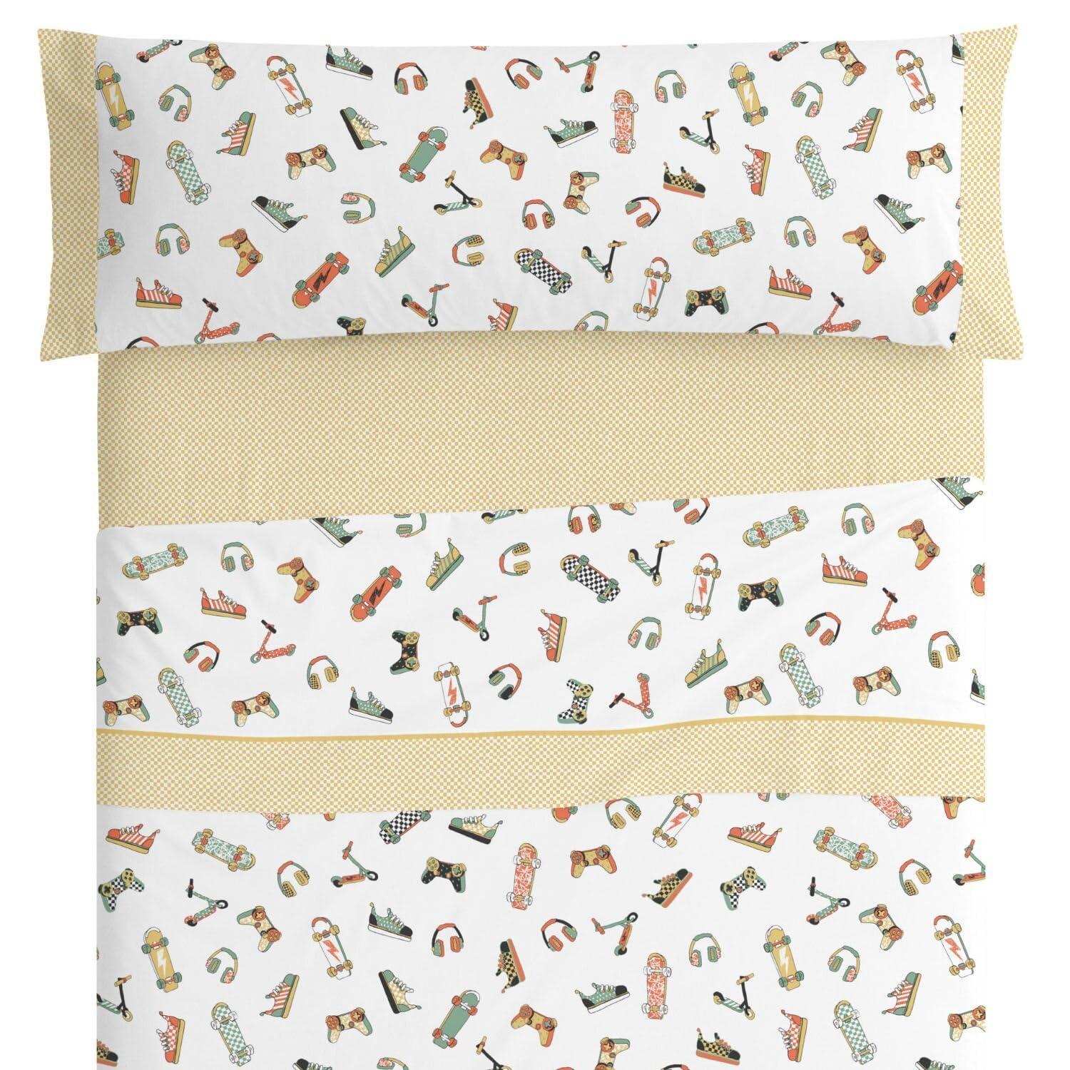 burrito-blanco-juego-de-s-banas-cama-90-dise-o-177-mostaza-infantil-estampado-po image 1