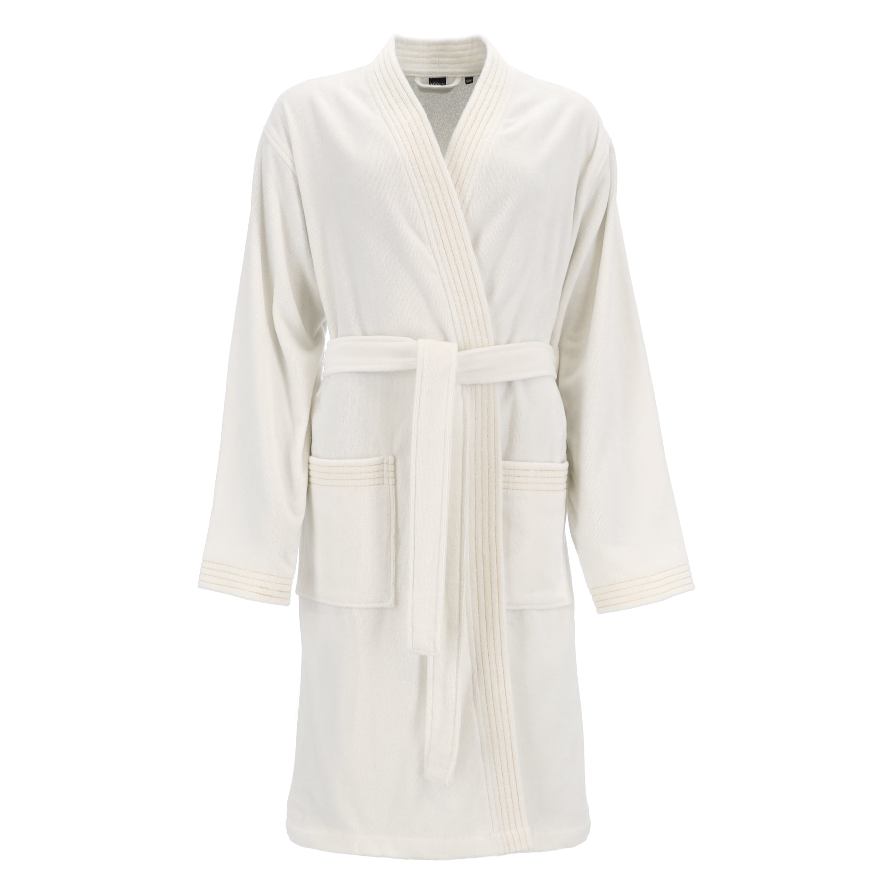 vossen-golden-harmony-albornoz-unisex-con-cuello-shawl-300-g-m-detalles-dorados- image 4