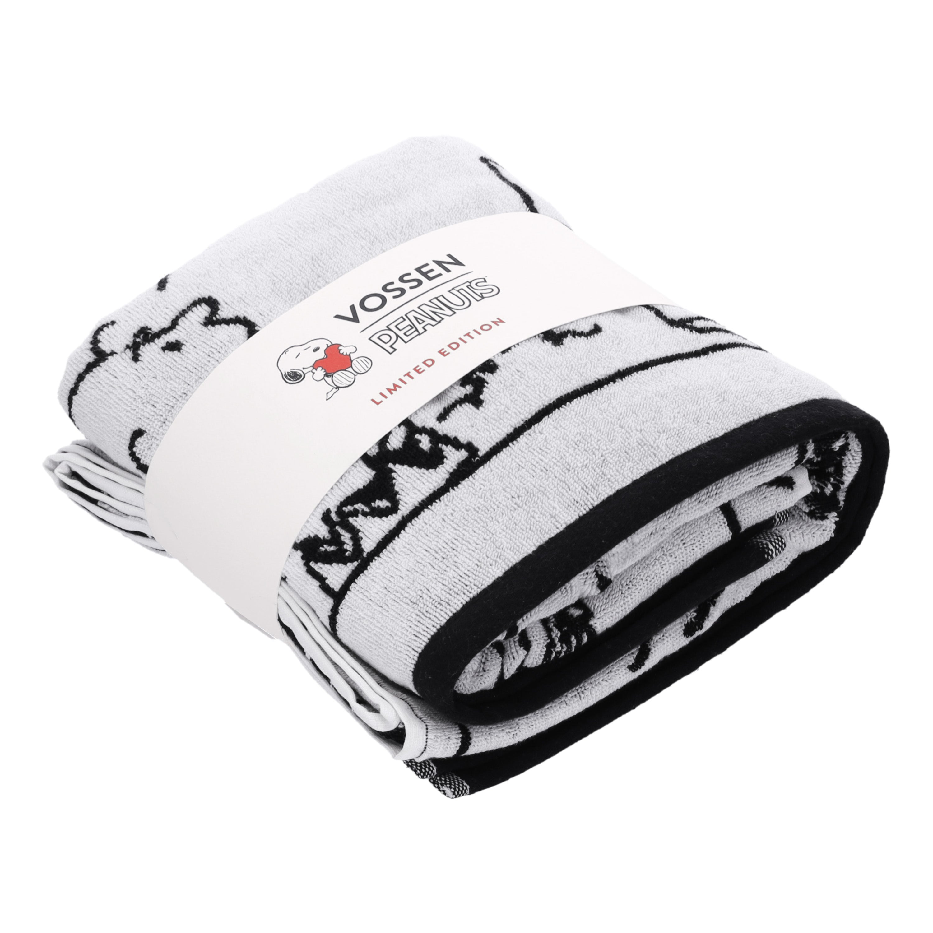 vossen-peanuts-moments-toalla-jacquard-con-motivo-snoopy-en-negro-y-blanco-edici image 2