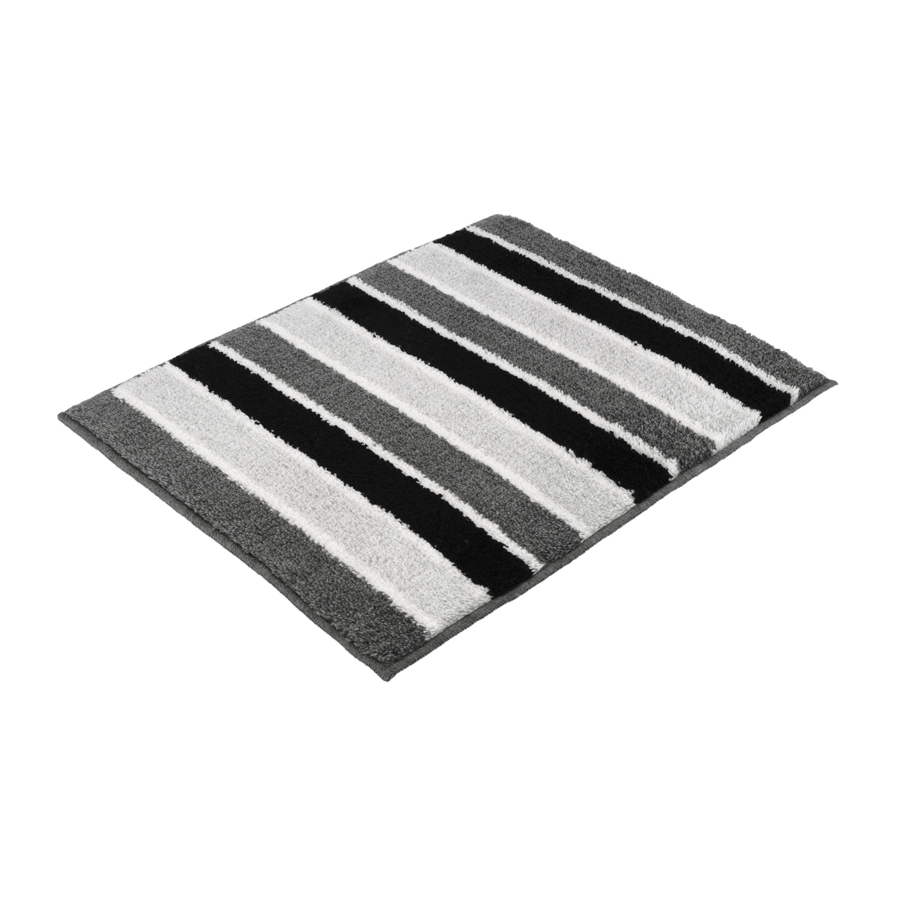 vossen-fancy-alfombra-de-ba-o-con-franjas-transversales-acabado-artesanal-1670-g image 6