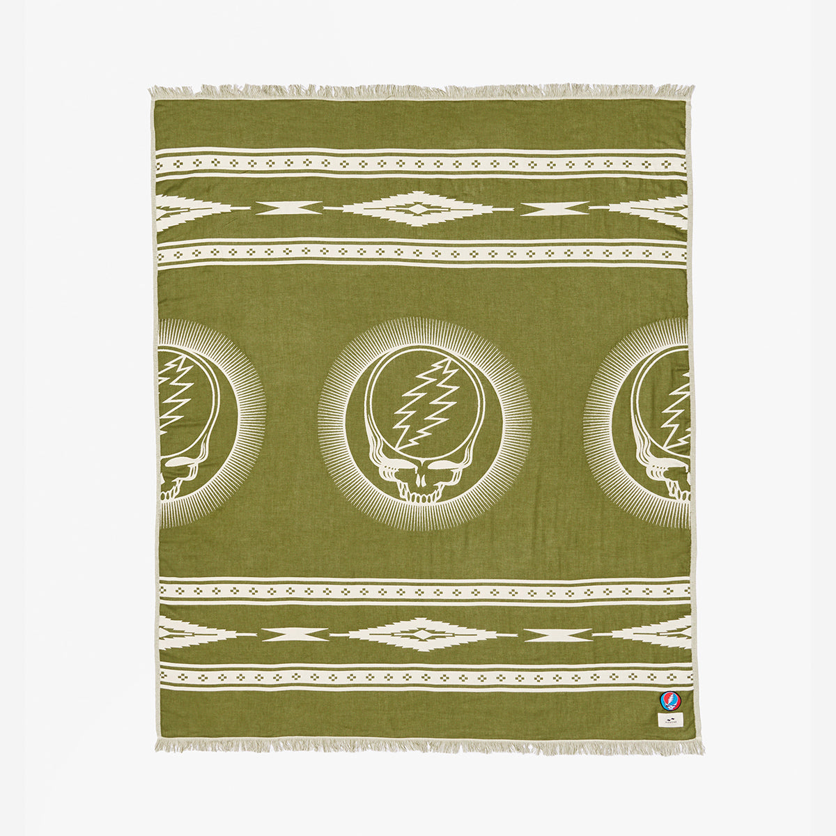 slowtide-fillmore-driftweave-beach-blanket-manta-de-playa-avocado-grateful-dead- image 1