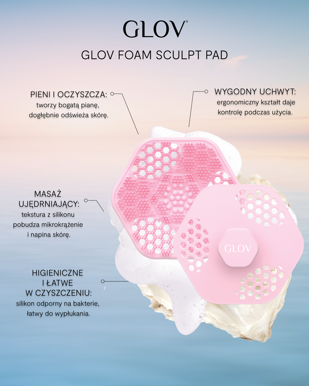 glov-foam-sculpt-pad-disco-2-en-1-con-mango-para-lavado-y-masaje-corporal image 3